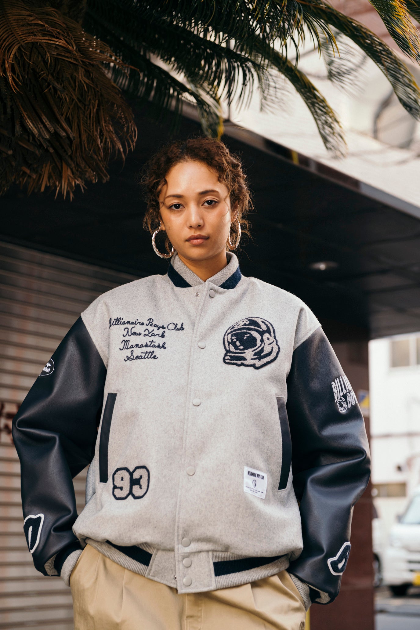 画像をギャラリービューアに読み込む, Billionire Boys Club X Manastash Leather Sleeve Varsity Jacket