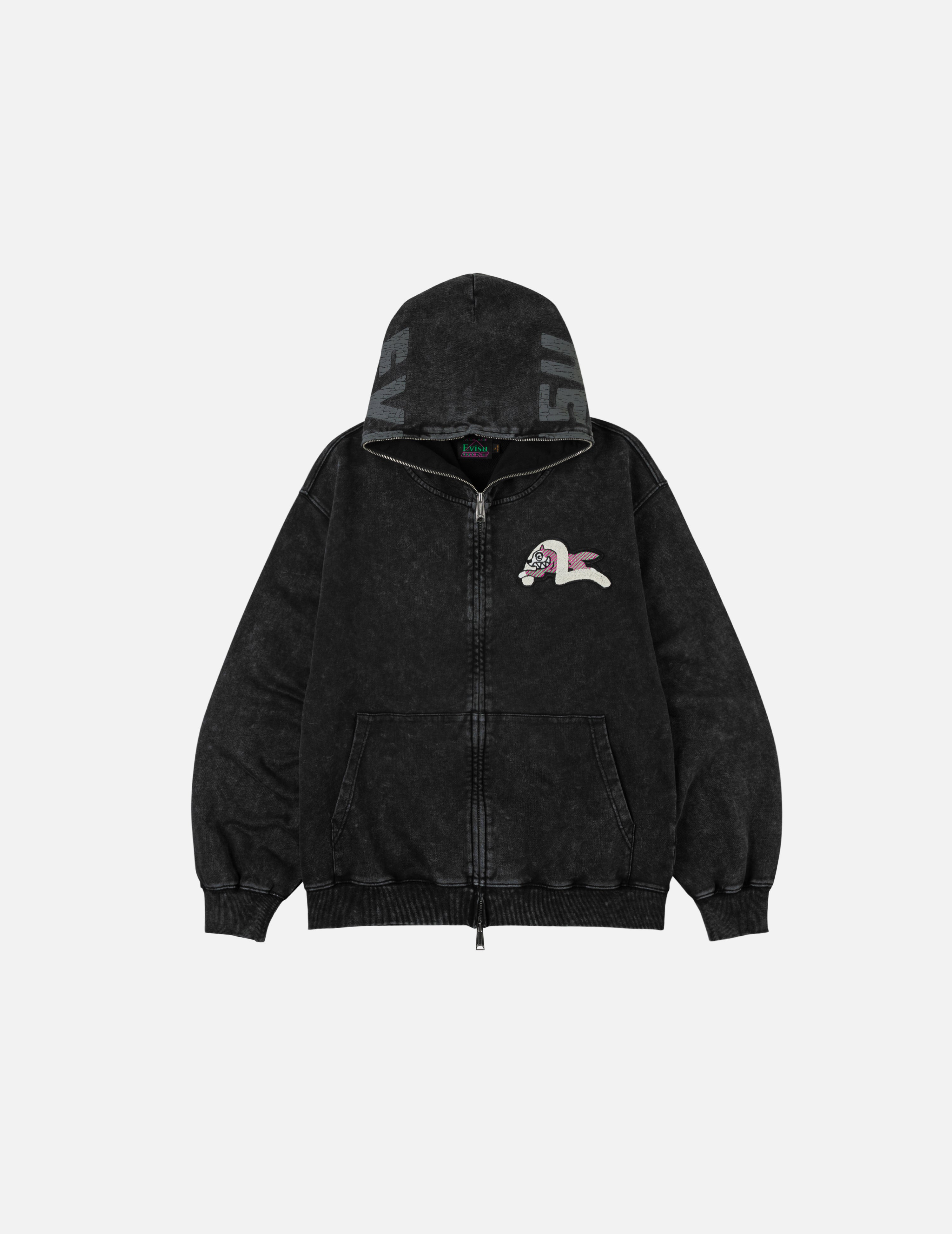 Load image into Gallery viewer, EVISU X ICECREAM_LOGO WITH SEAGULL EMB. & PRINTED HOOD SWEATSHIRT