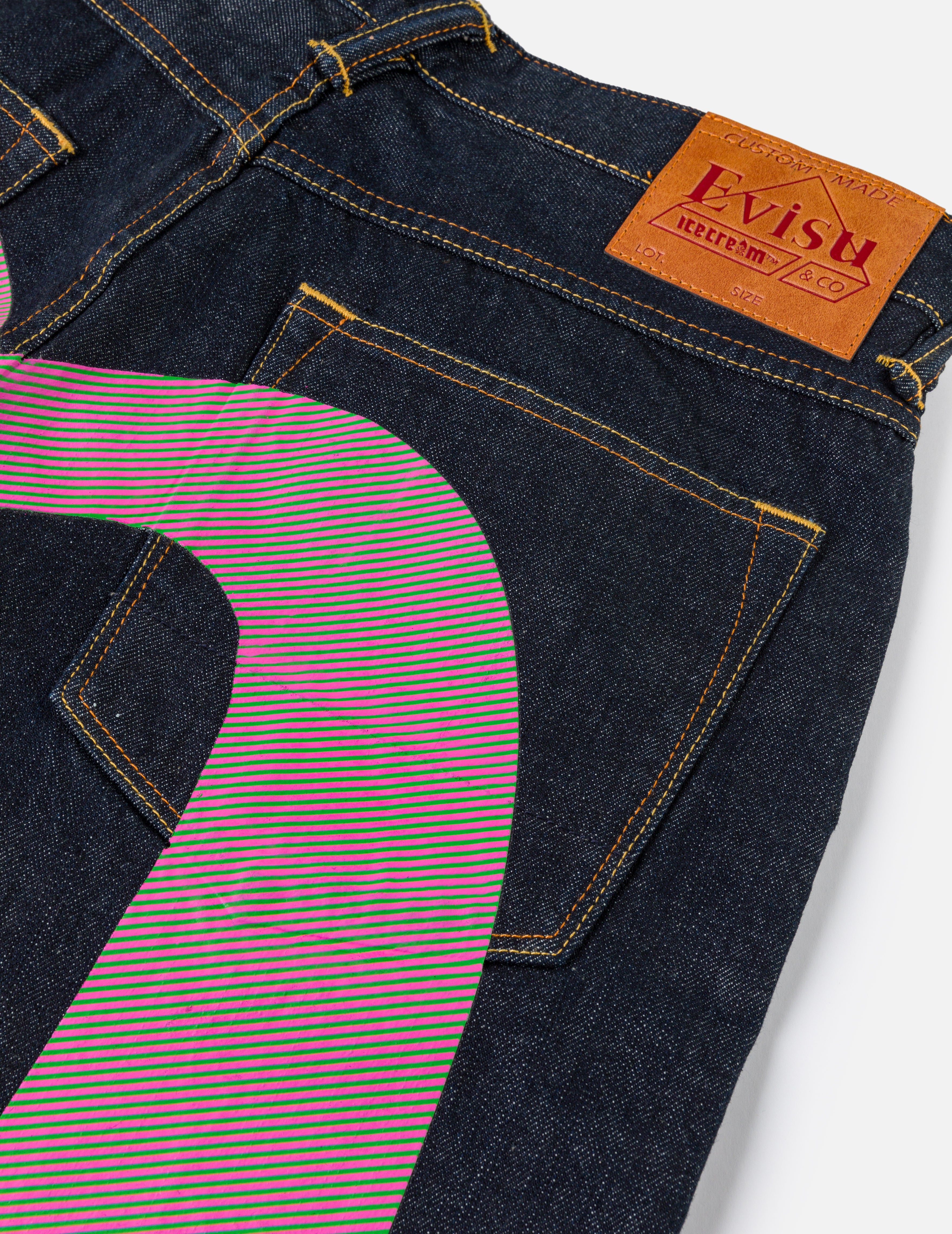 Load image into Gallery viewer, EVISU X ICECREAM_DAICOCK PRINTED BAGGY JEANS