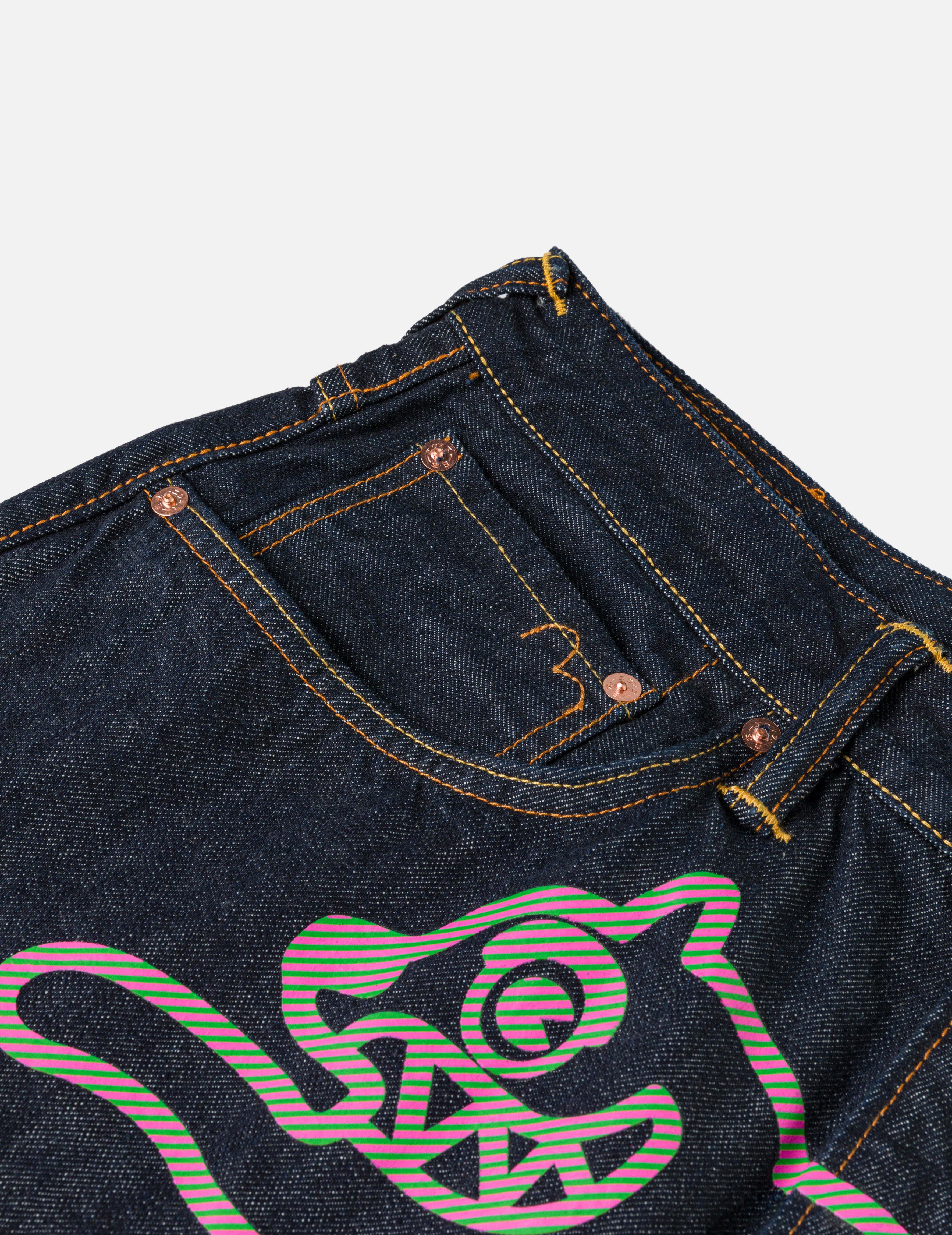 Load image into Gallery viewer, EVISU X ICECREAM_DAICOCK PRINTED BAGGY JEANS