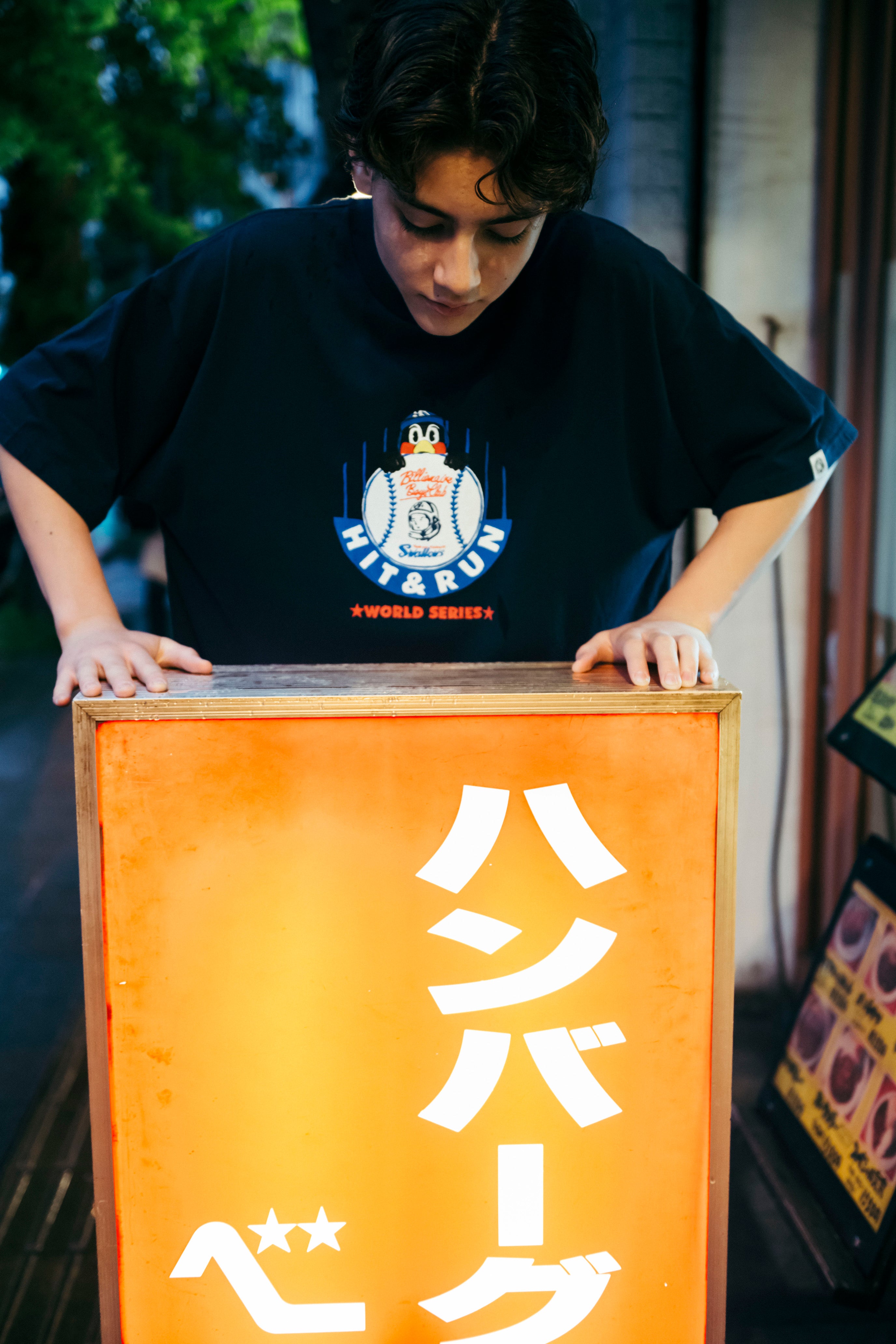 画像をギャラリービューアに読み込む, BILLIONAIRE BOYS CLUB xTOKYO YAKULT SWALLOWS COTTON T-SHIRT#1