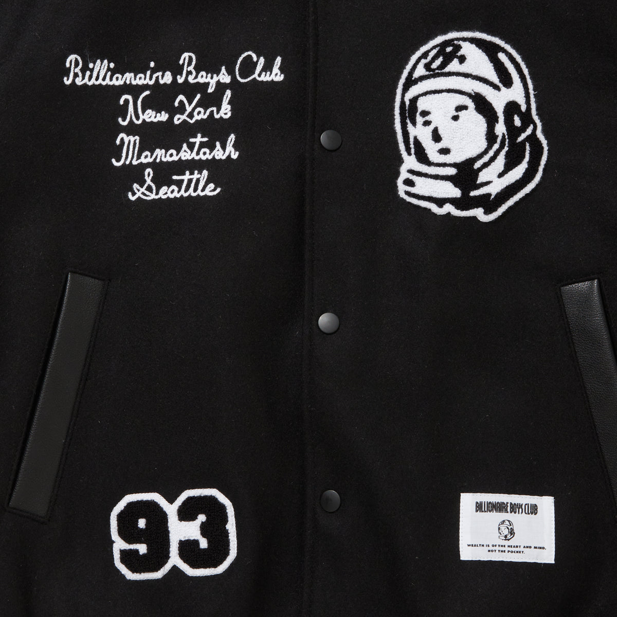 ヒョンビン　BILLIONAIRE BOYS CLUB 2枚set Billionire Boys Club X Manastash Leather Sleeve Varsity Jacket