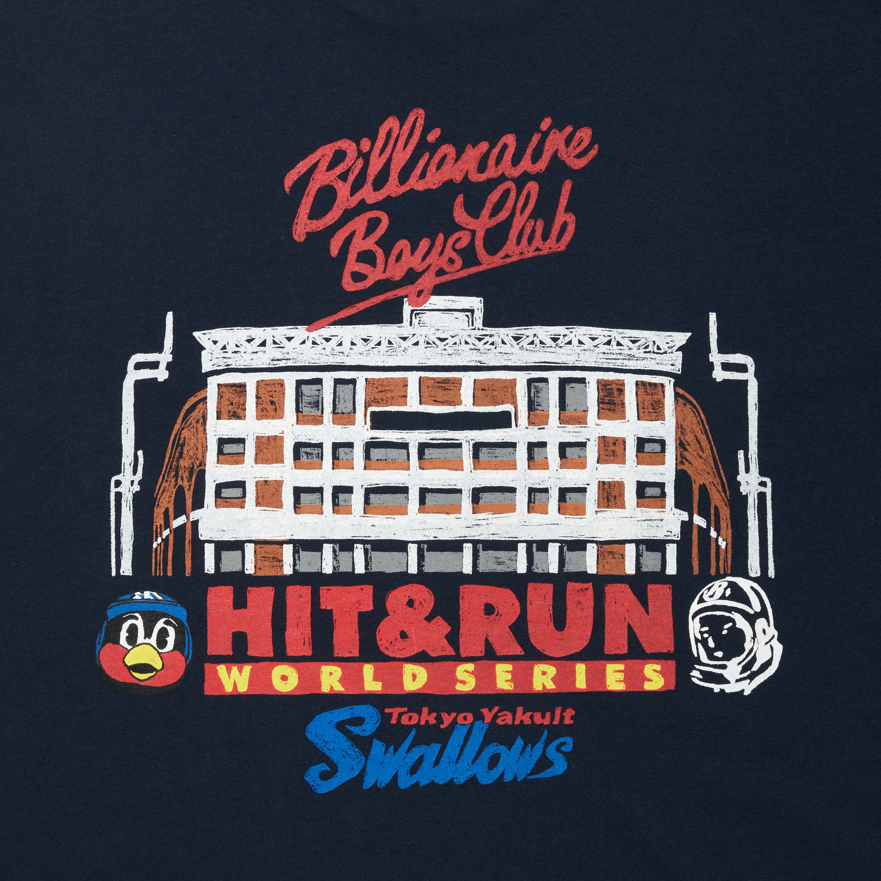 画像をギャラリービューアに読み込む, BILLIONAIRE BOYS CLUB xTOKYO YAKULT SWALLOWS COTTON T-SHIRT#1