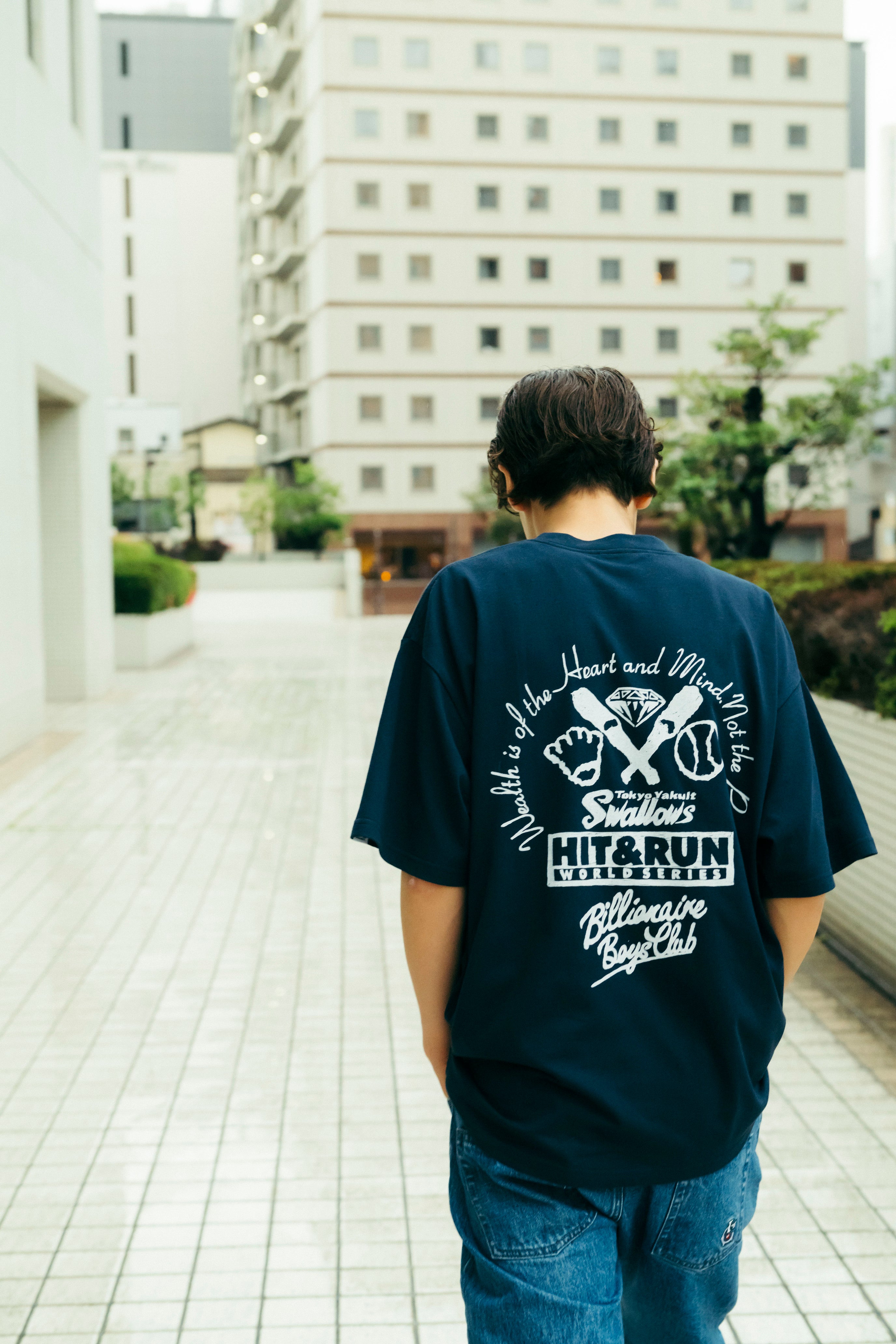 画像をギャラリービューアに読み込む, BILLIONAIRE BOYS CLUB xTOKYO YAKULT SWALLOWS COTTON T-SHIRT#2