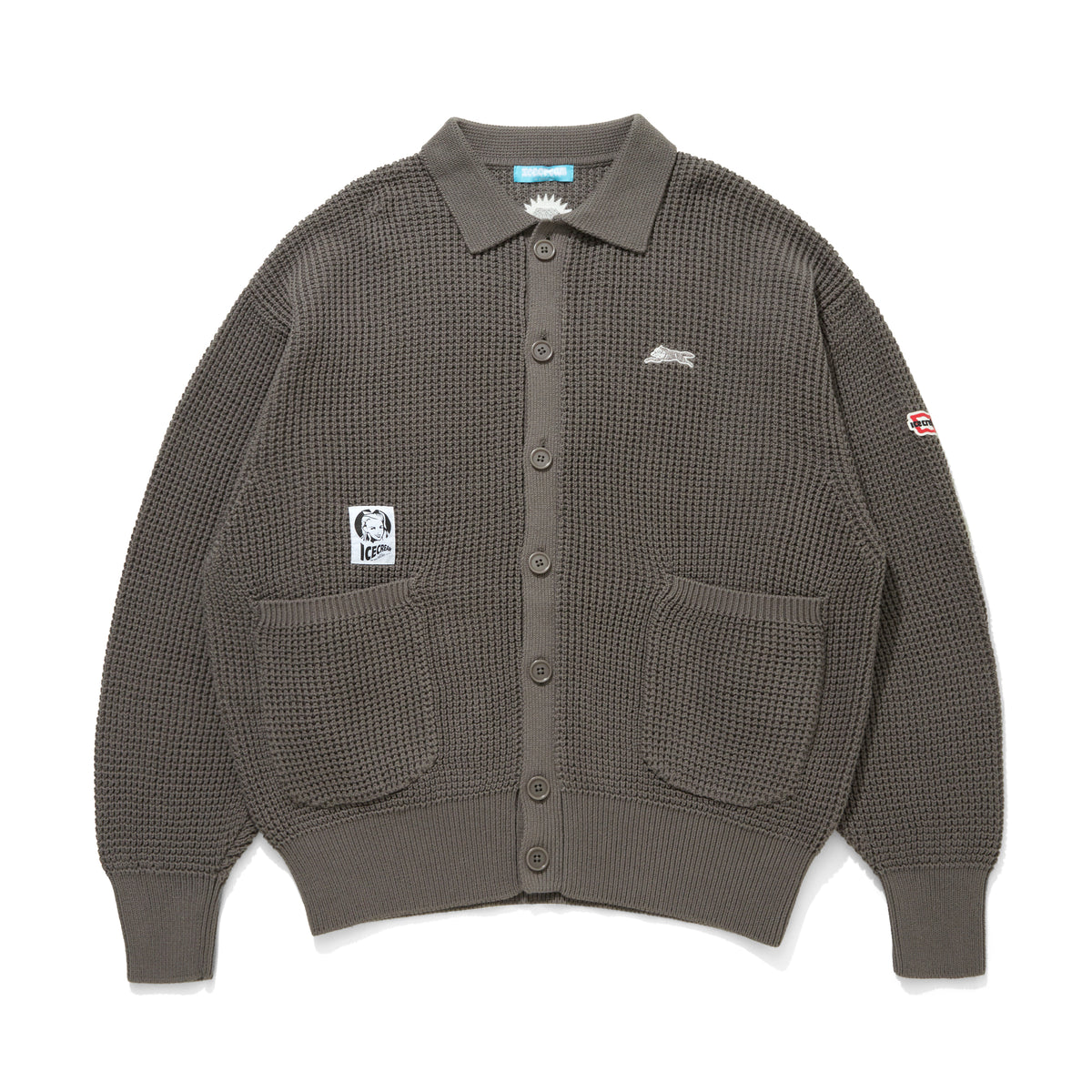 SUNSEA 21AW WAFFLE CARDIGAN 3 BLACK 日本製 836961_00.png.png