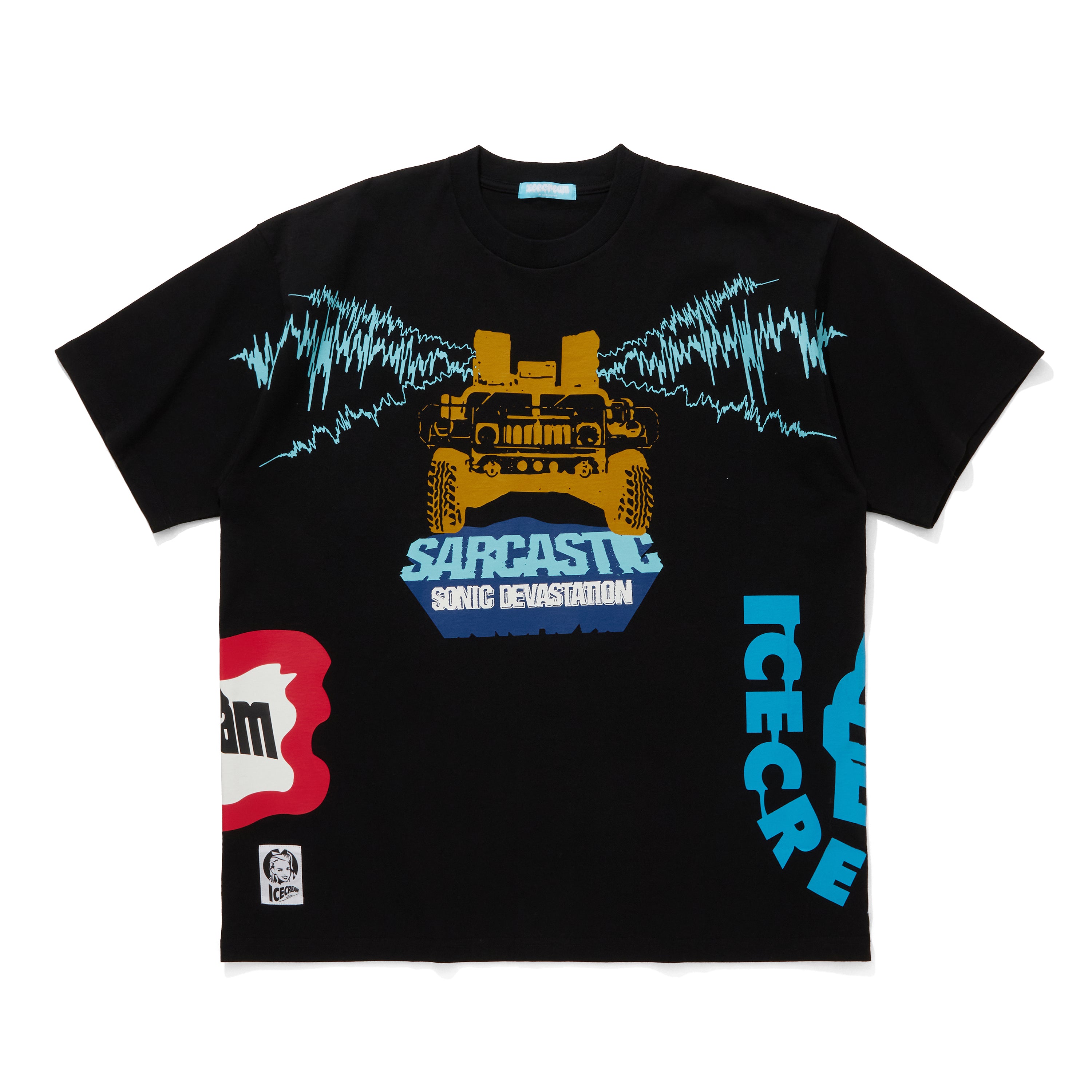 画像をギャラリービューアに読み込む, ICECREAM x SARCASTIC COTTON T-SHIRT SONIC DEVASTATION