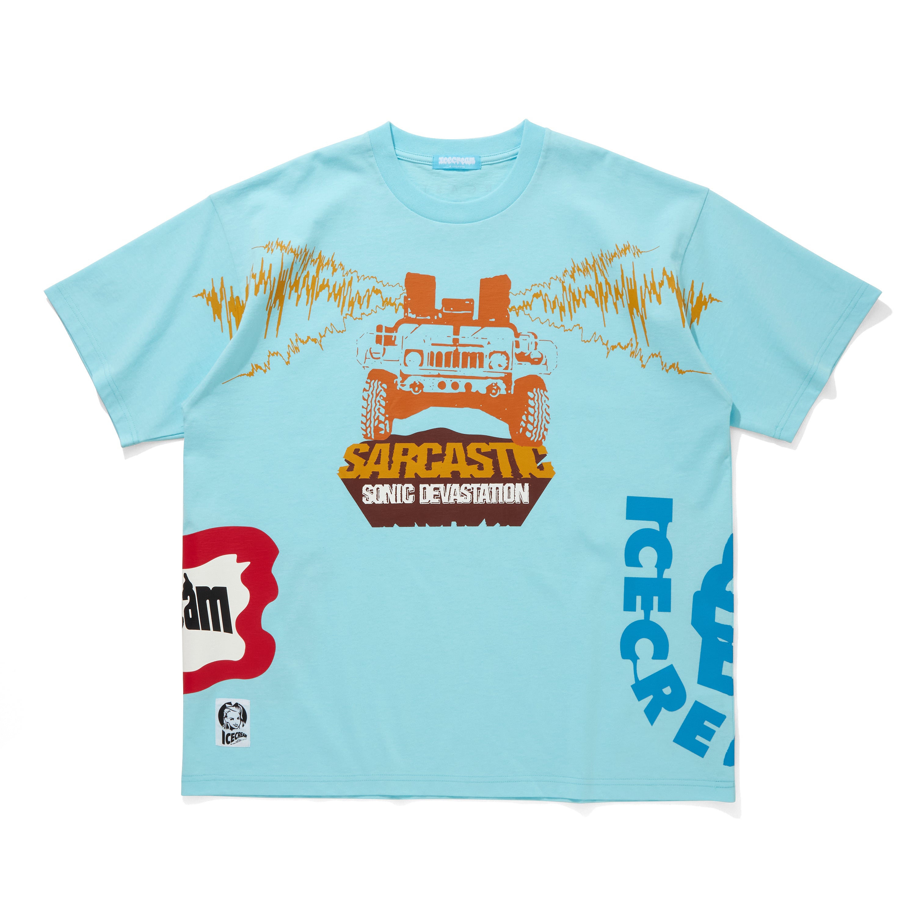 画像をギャラリービューアに読み込む, ICECREAM x SARCASTIC COTTON T-SHIRT SONIC DEVASTATION