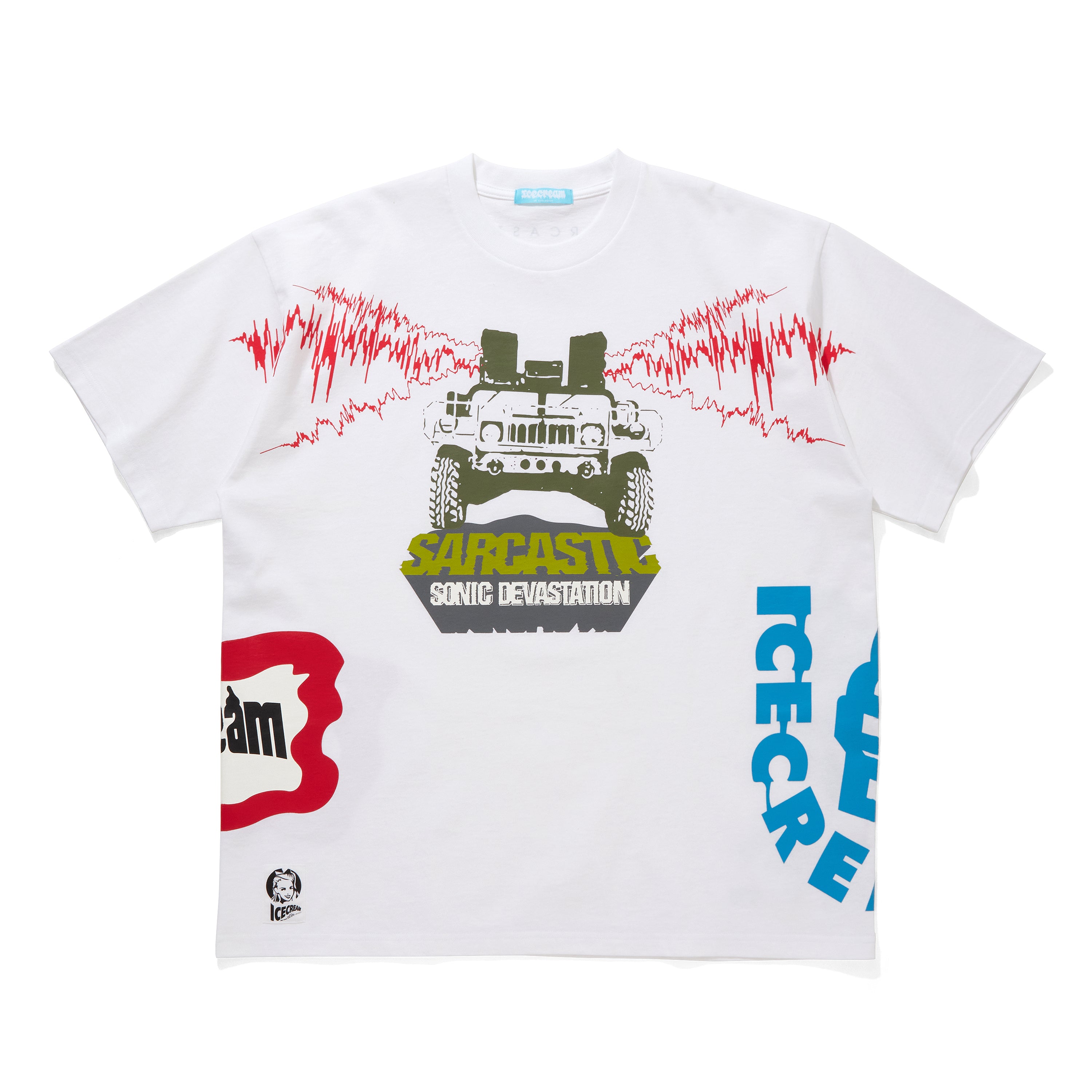 画像をギャラリービューアに読み込む, ICECREAM x SARCASTIC COTTON T-SHIRT SONIC DEVASTATION
