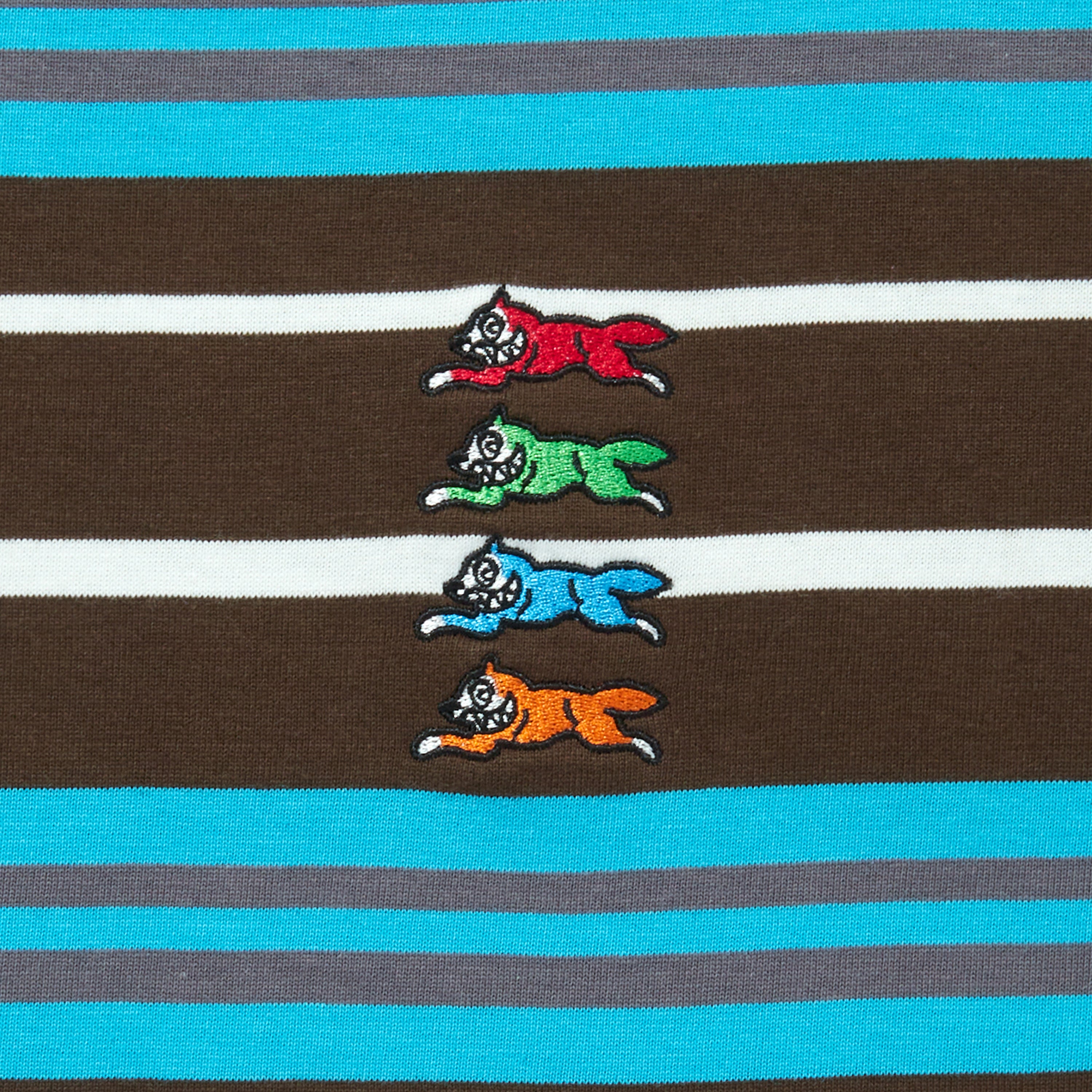 画像をギャラリービューアに読み込む, EMBROIDERED LOGO MULTI BORDER T-SHIRT