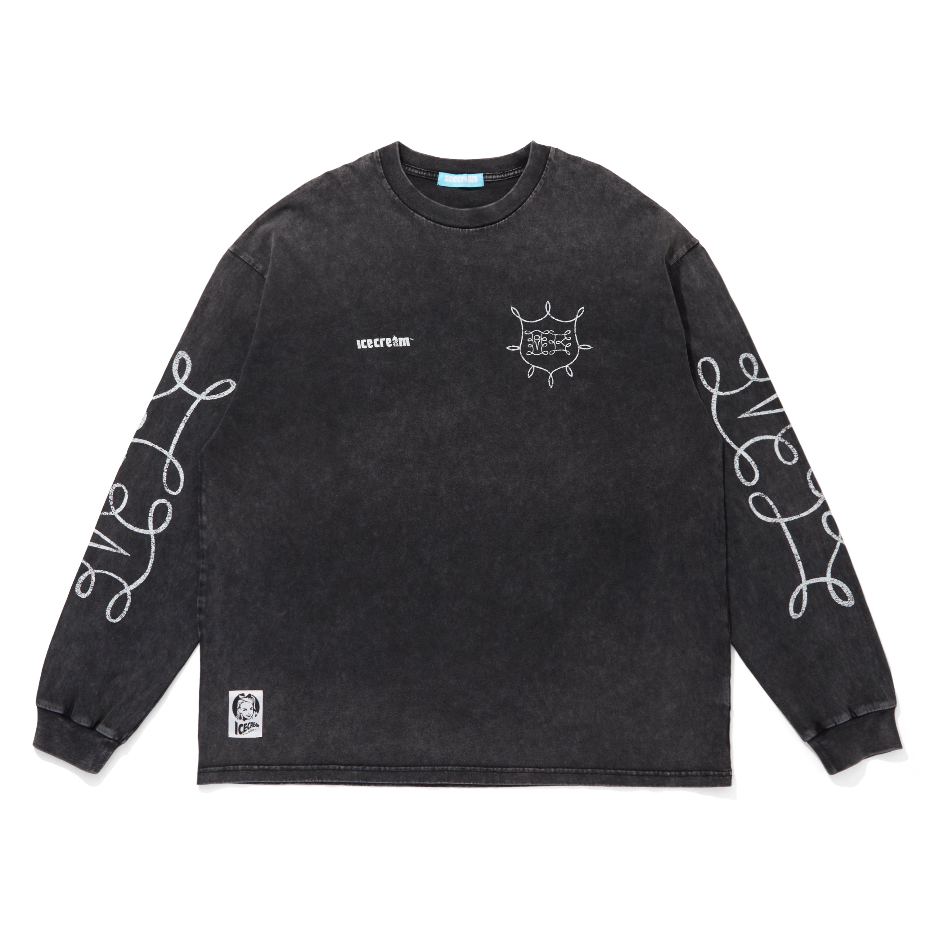 Load image into Gallery viewer, DAMAGED COTTON L/S T-SHIRT_ICECREAM