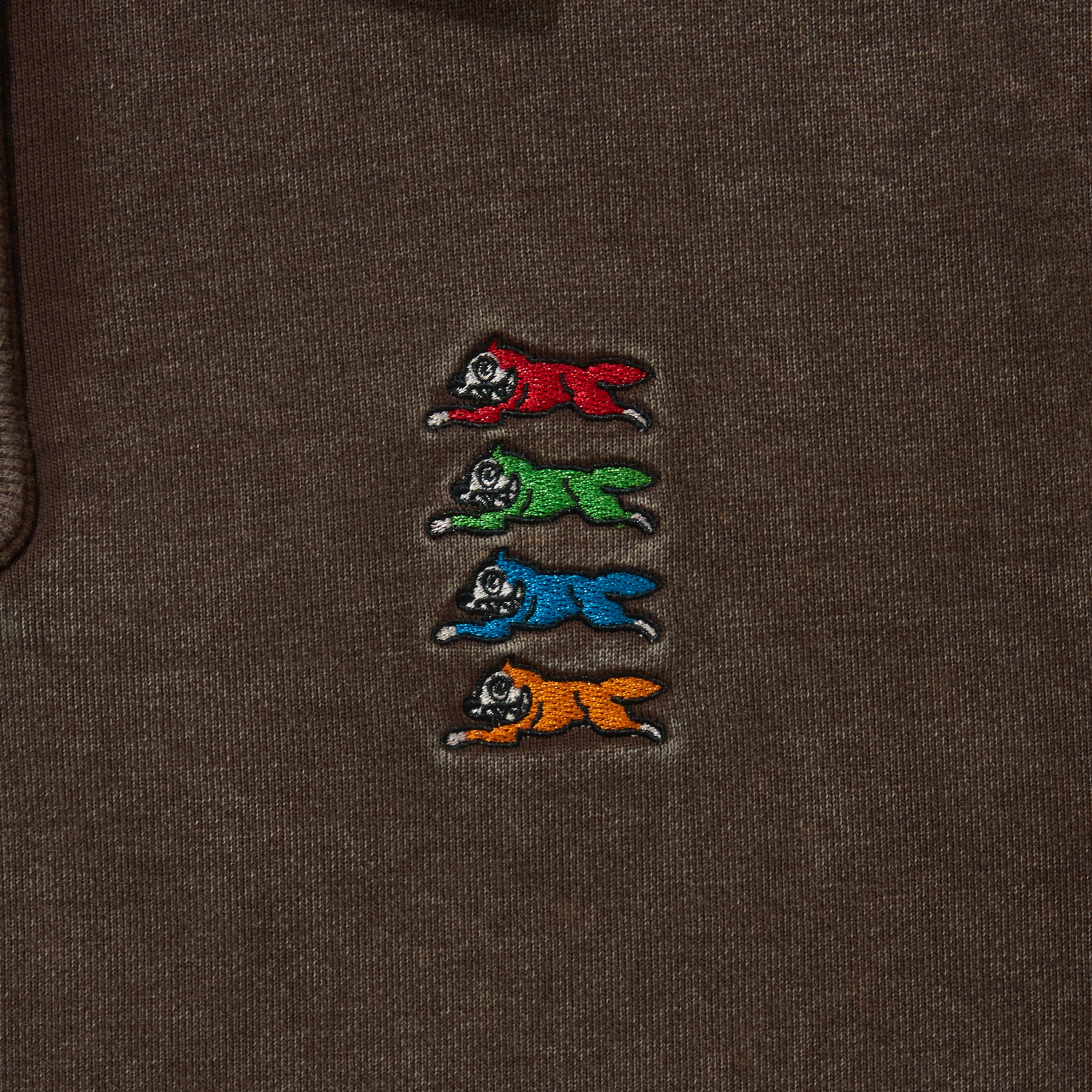 Load image into Gallery viewer, Embroidered Logo Damaged Hafe Zip Sweatshirt