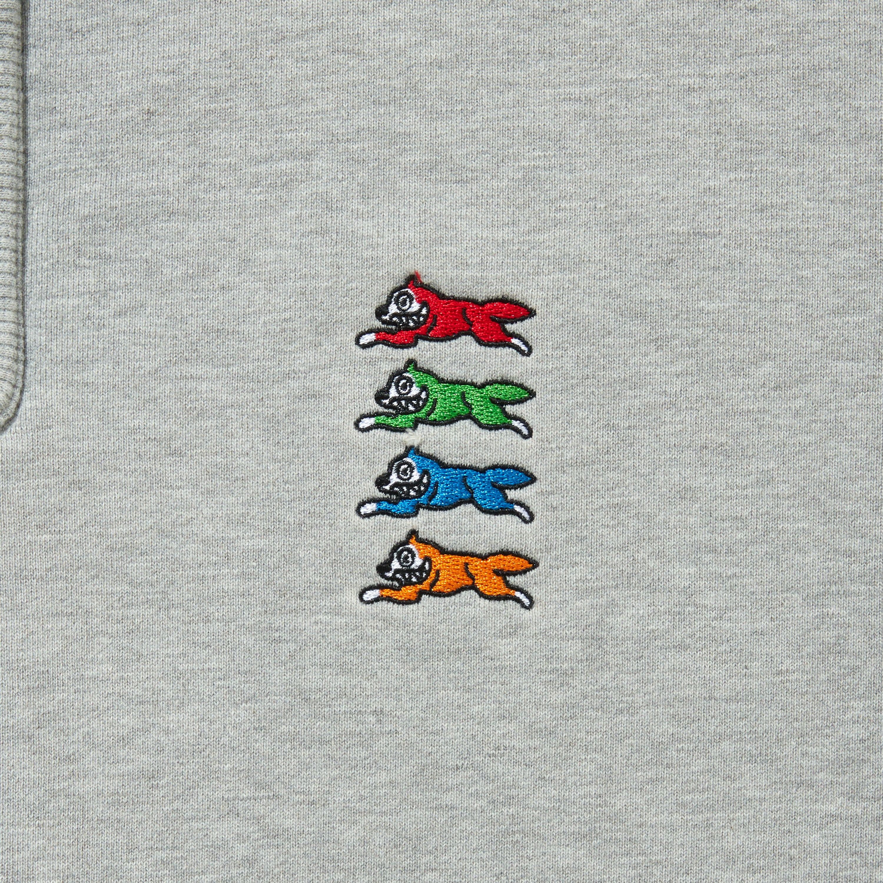 Load image into Gallery viewer, Embroidered Logo Damaged Hafe Zip Sweatshirt