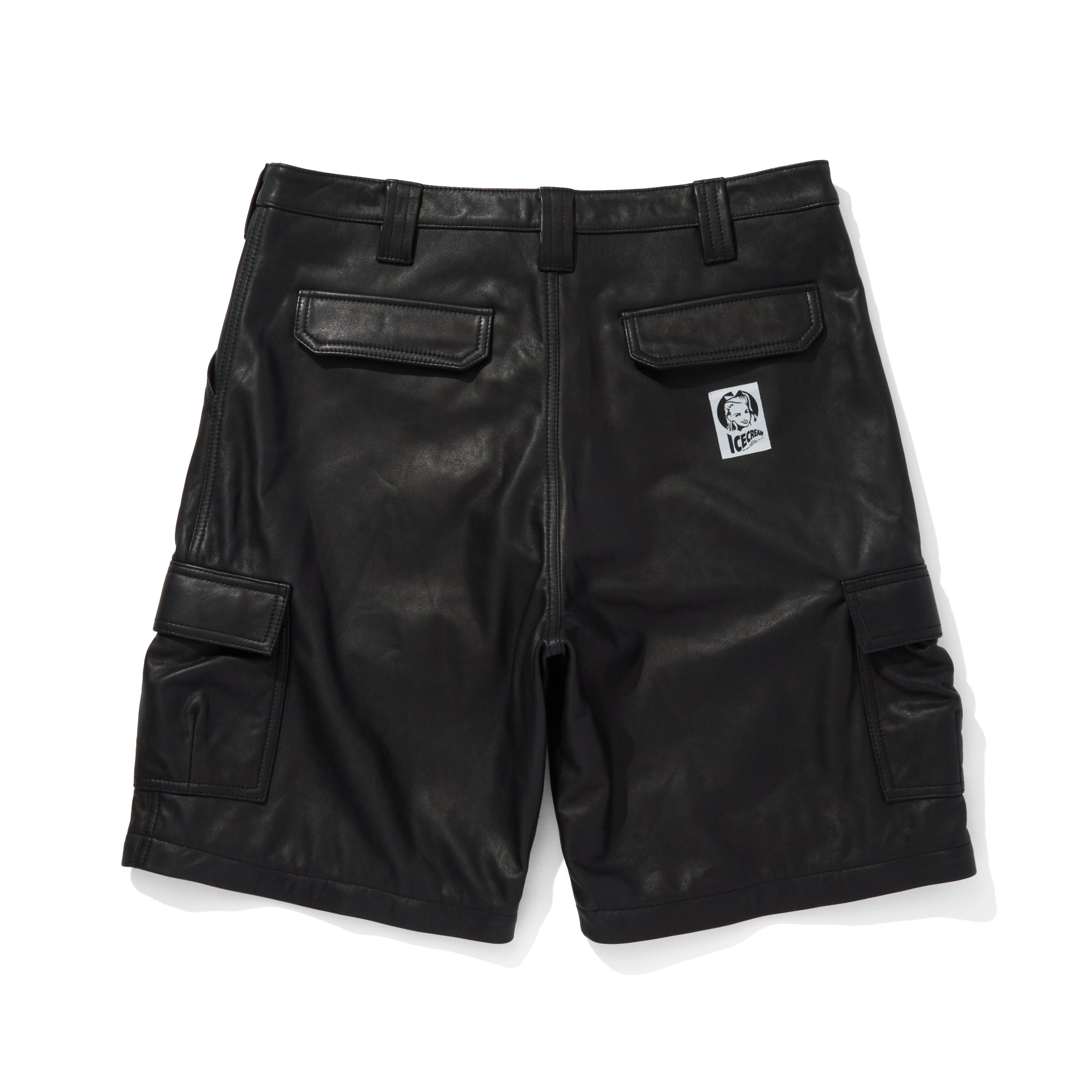 画像をギャラリービューアに読み込む, APPLIQUE LOGO LEATHER 2WAY CARGO PANTS