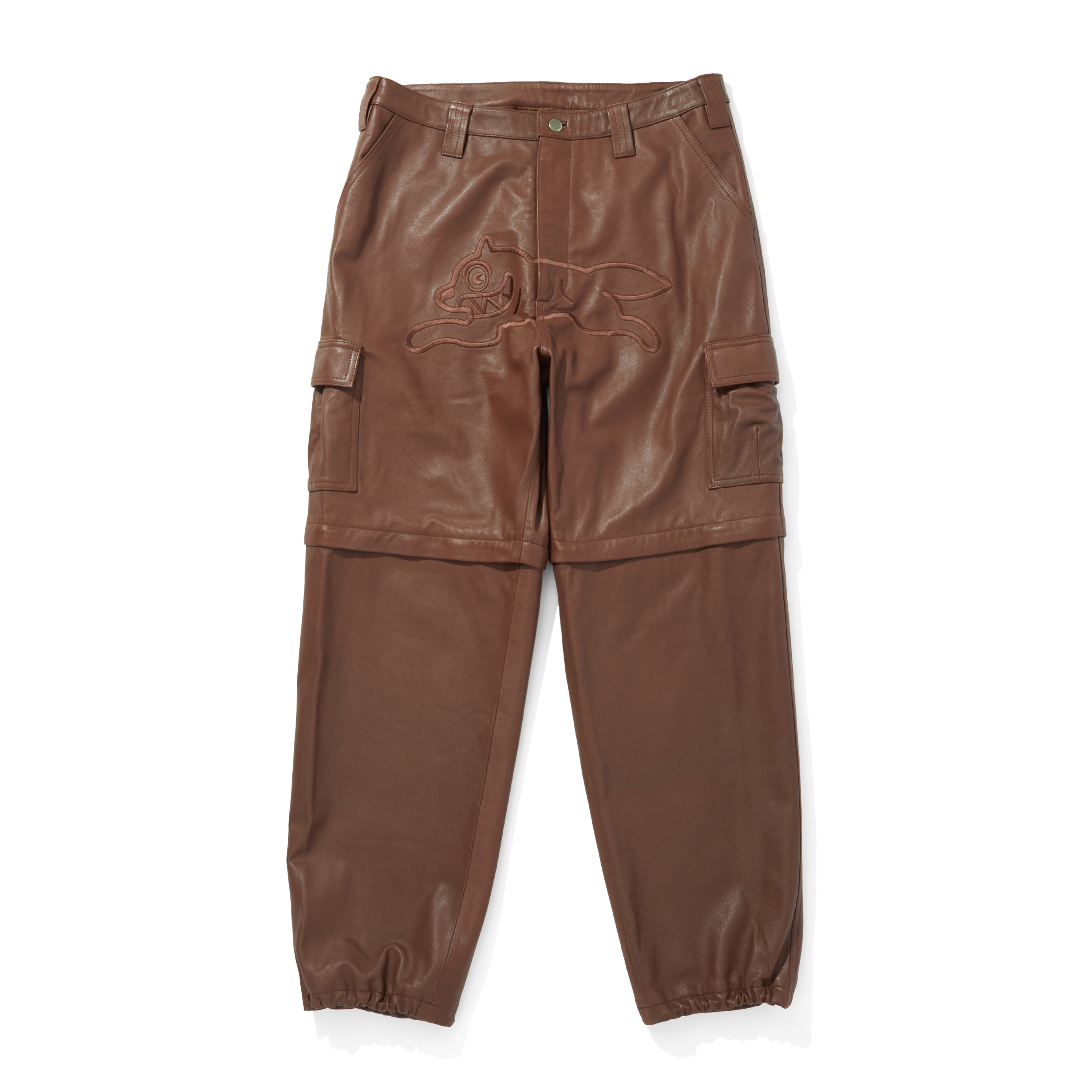 画像をギャラリービューアに読み込む, APPLIQUE LOGO LEATHER 2WAY CARGO PANTS
