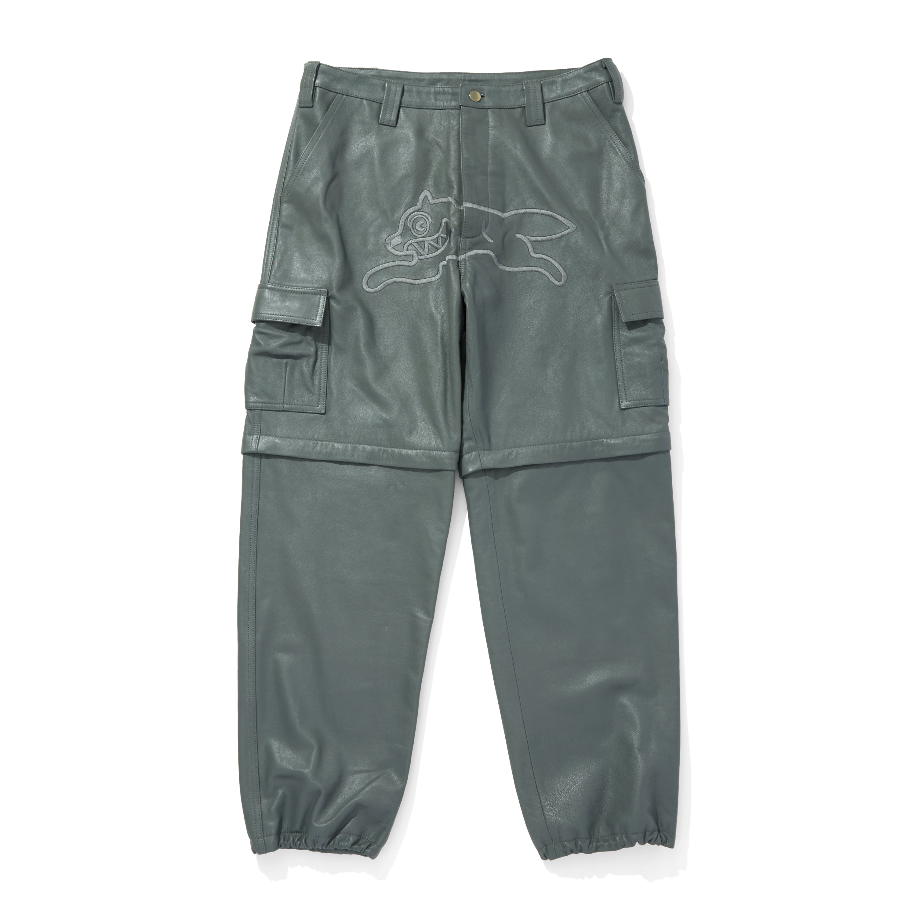 画像をギャラリービューアに読み込む, APPLIQUE LOGO LEATHER 2WAY CARGO PANTS