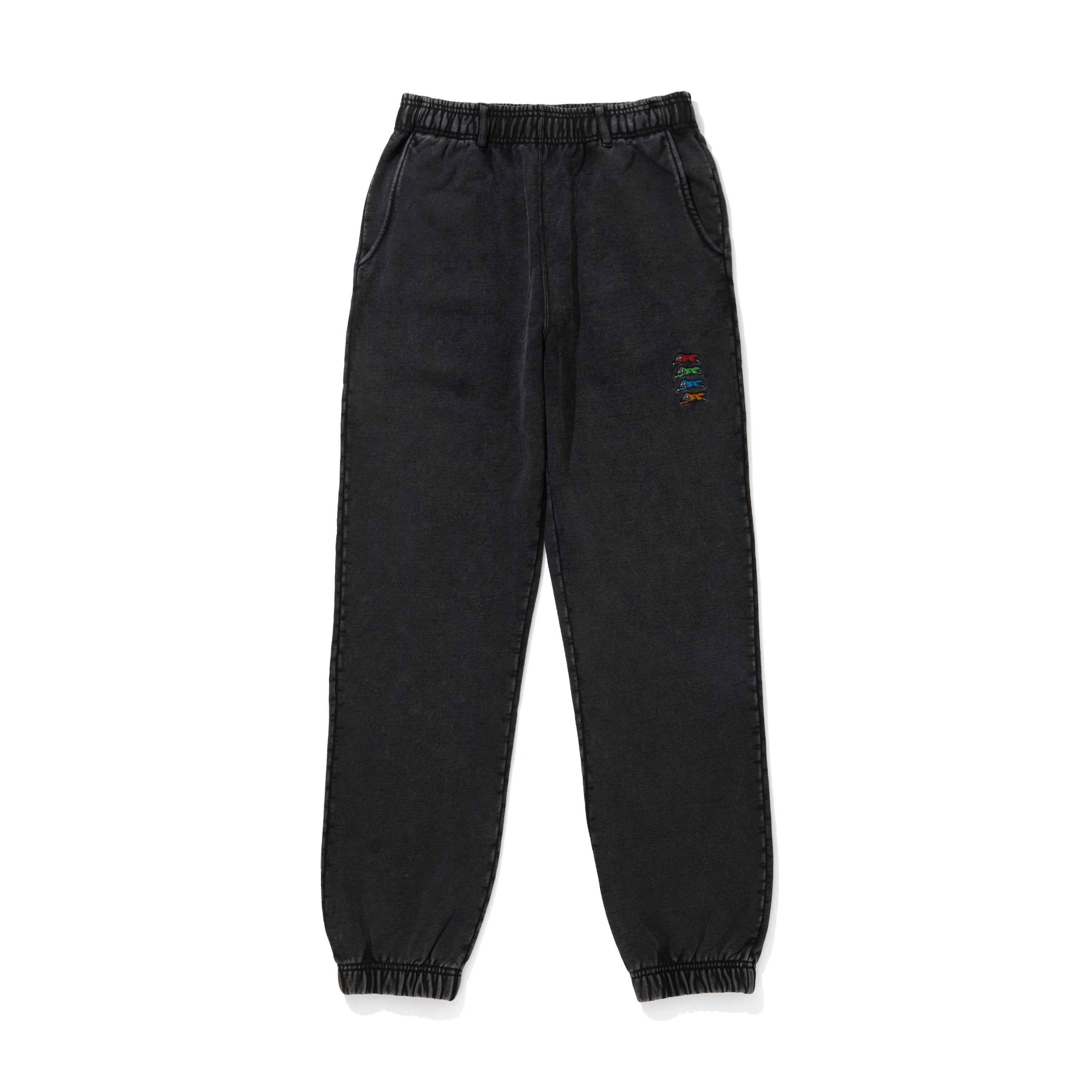 画像をギャラリービューアに読み込む, EMBROIDERED LOGO DAMAGED SWEAT PANTS