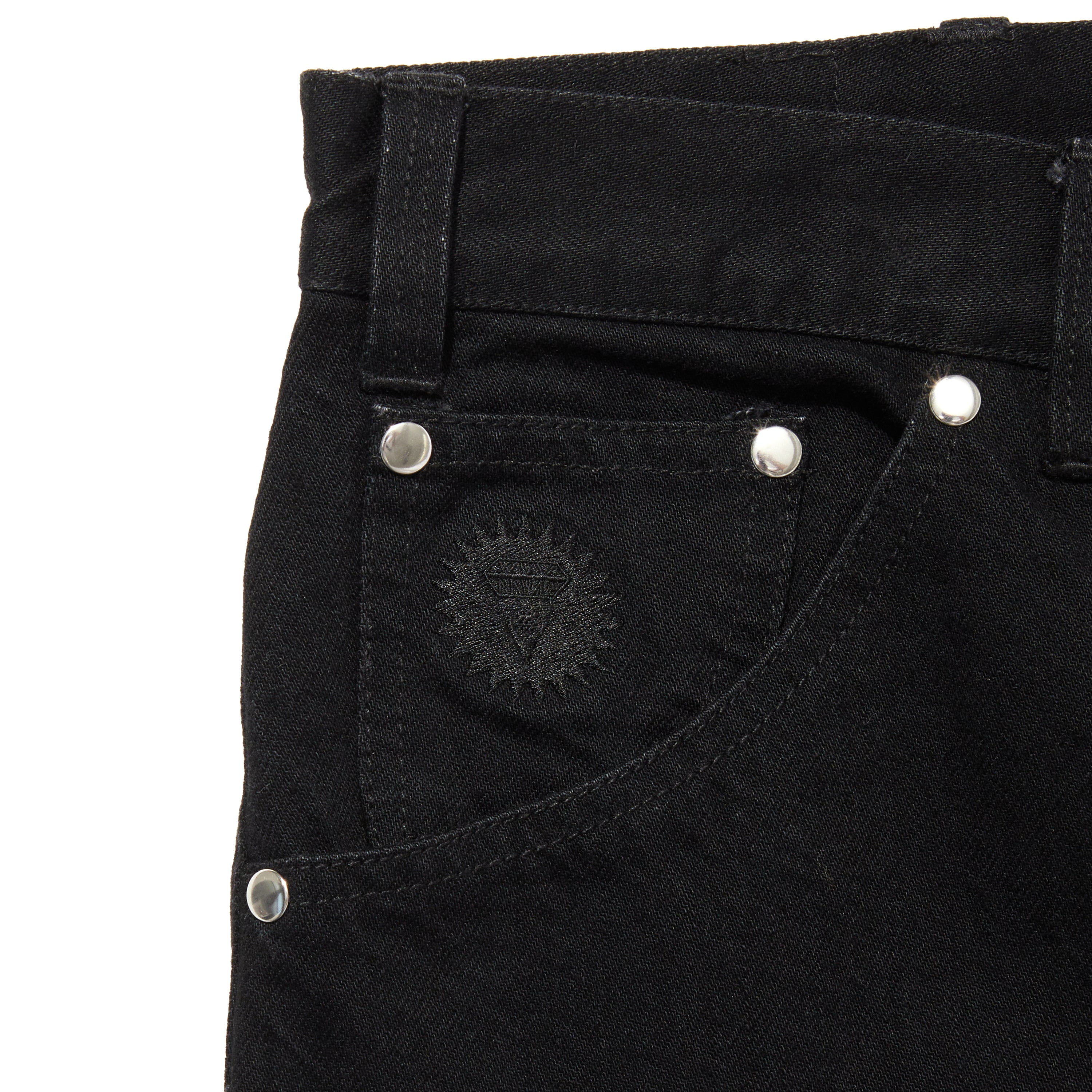 画像をギャラリービューアに読み込む, APPLIQUE LOGO BUGGY DENIM PANTS