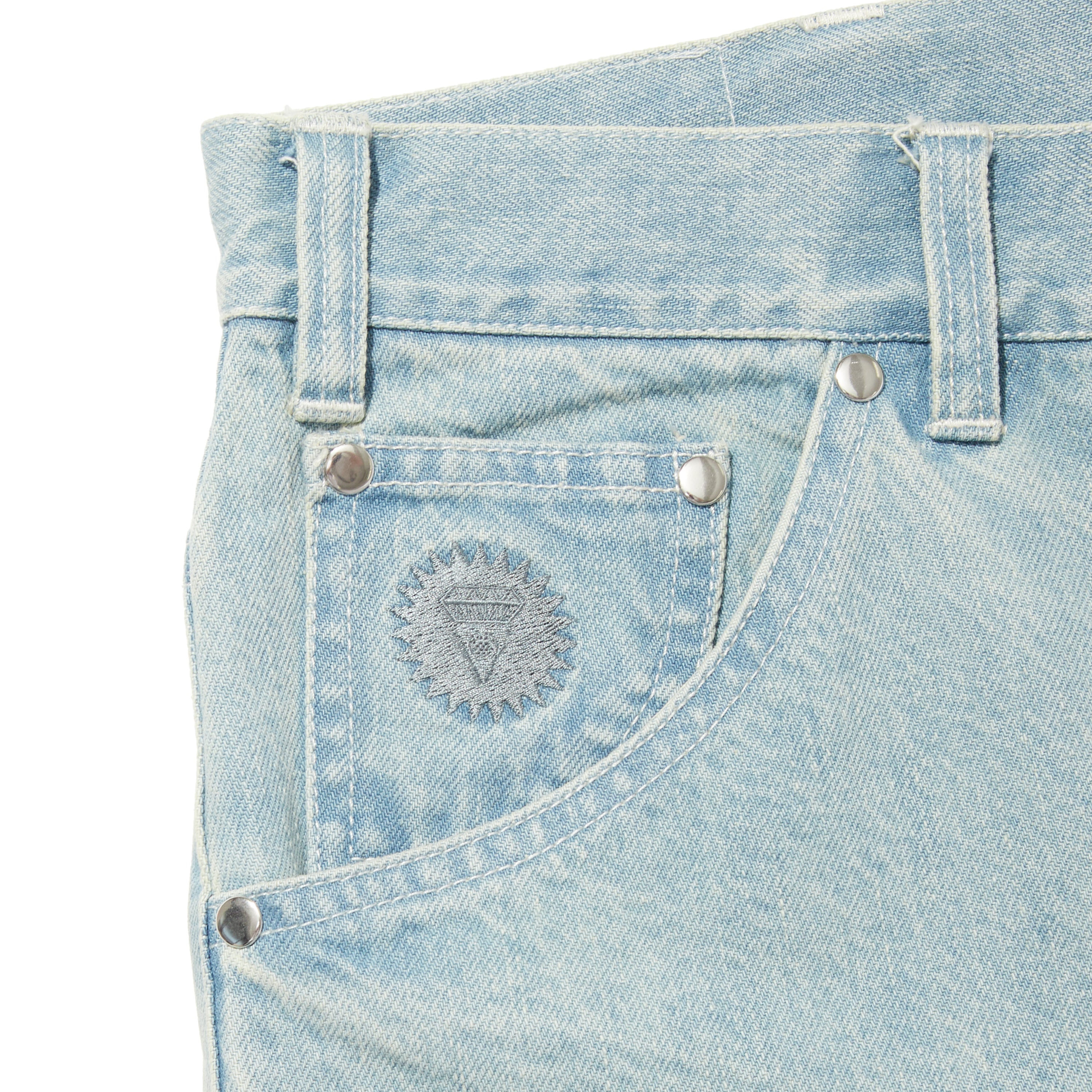 画像をギャラリービューアに読み込む, APPLIQUE LOGO BUGGY DENIM PANTS