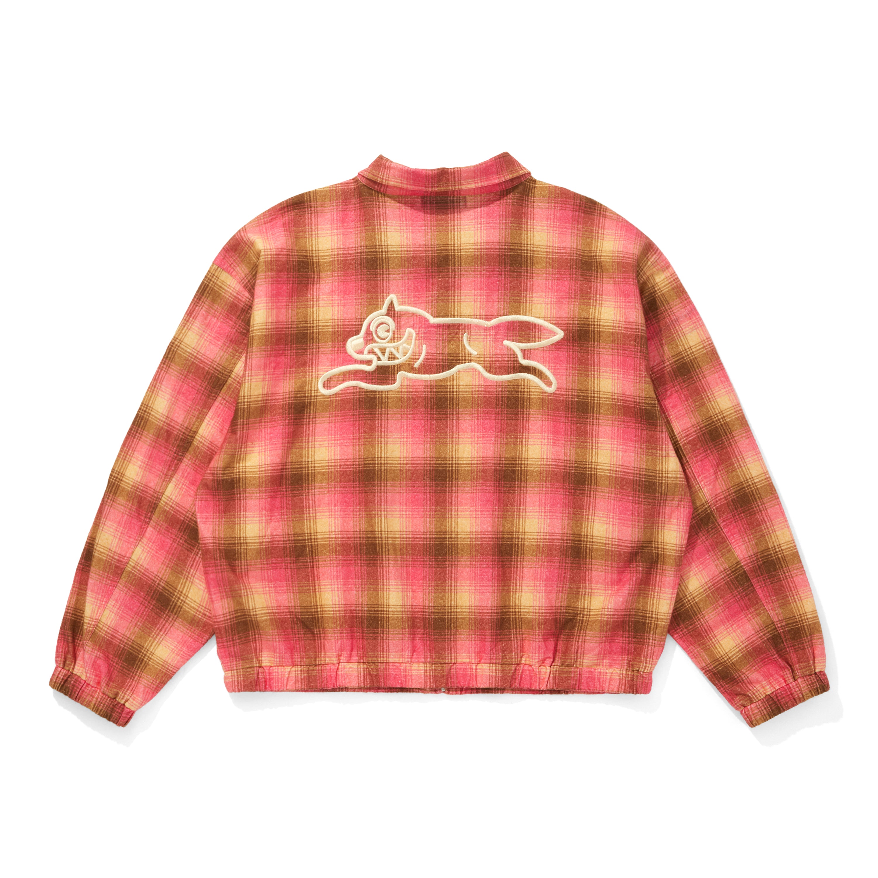 画像をギャラリービューアに読み込む, APPLIQUE LOGO FLANNEL CHECK ZIP UP SHIRT
