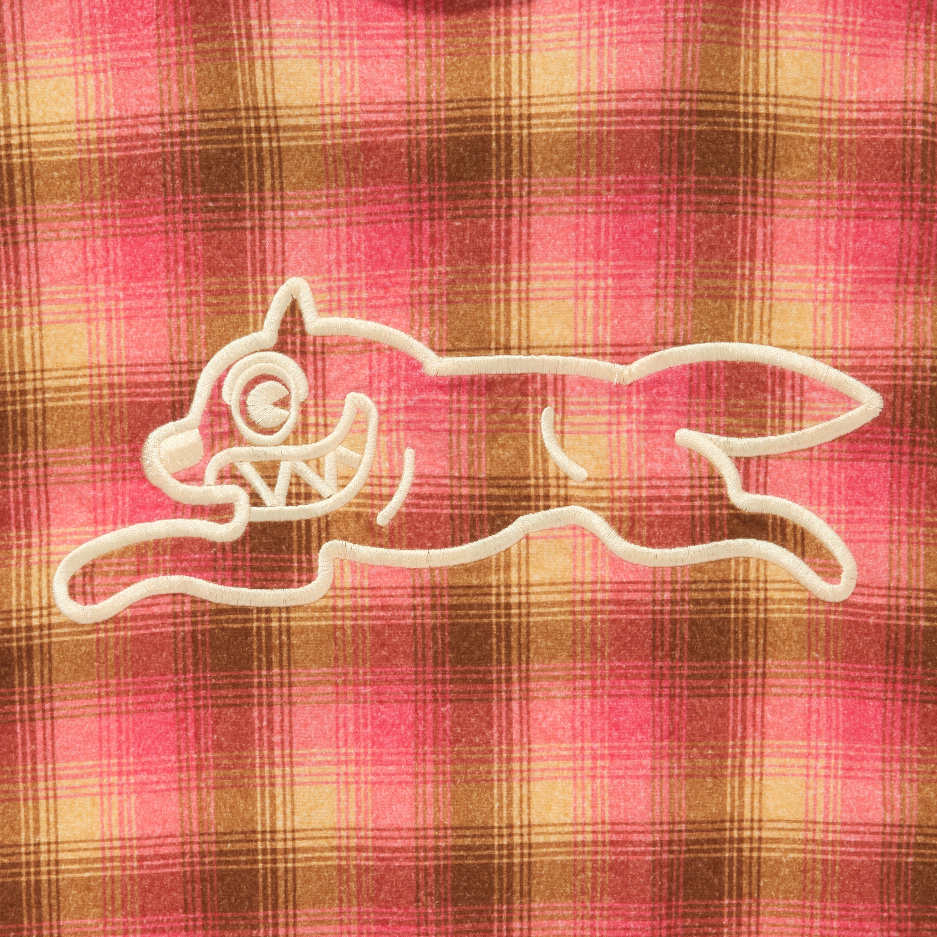 画像をギャラリービューアに読み込む, APPLIQUE LOGO FLANNEL CHECK ZIP UP SHIRT