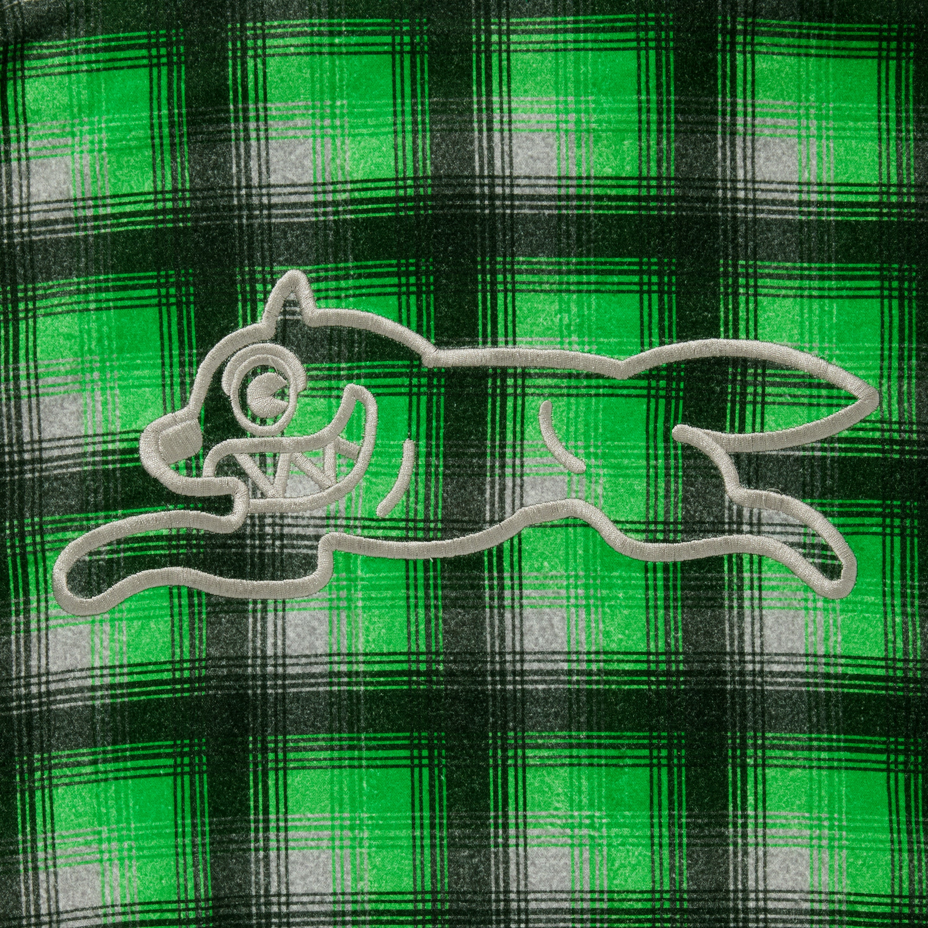 画像をギャラリービューアに読み込む, APPLIQUE LOGO FLANNEL CHECK ZIP UP SHIRT