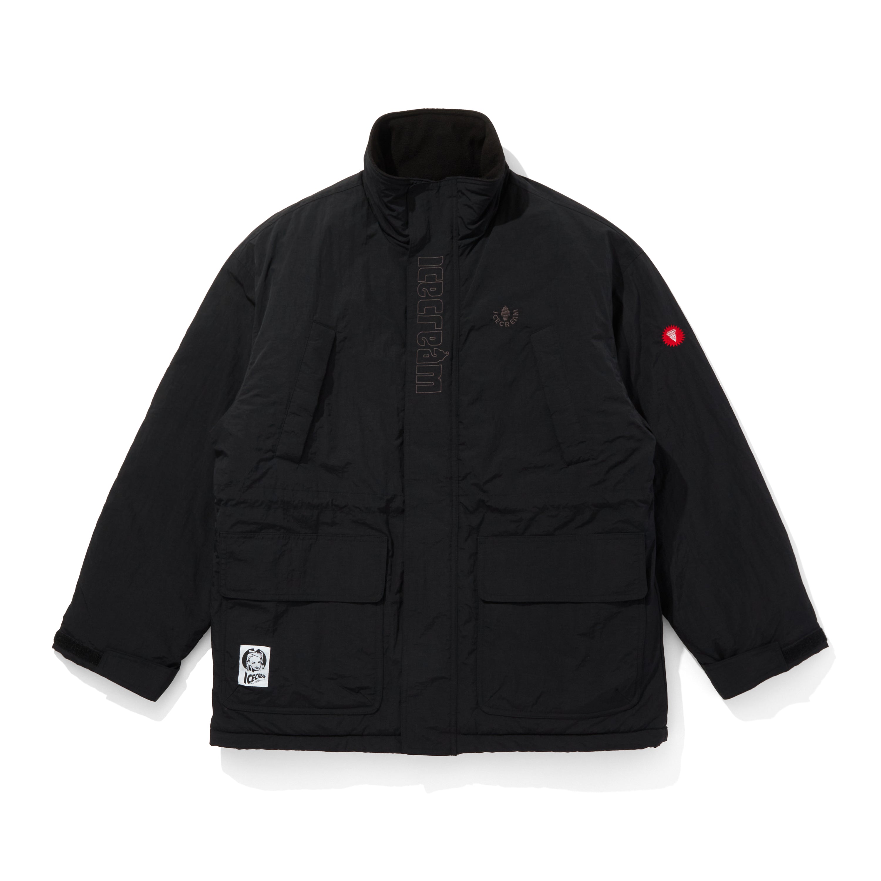 画像をギャラリービューアに読み込む, EMBROIDERED LOGO NYLON COAT