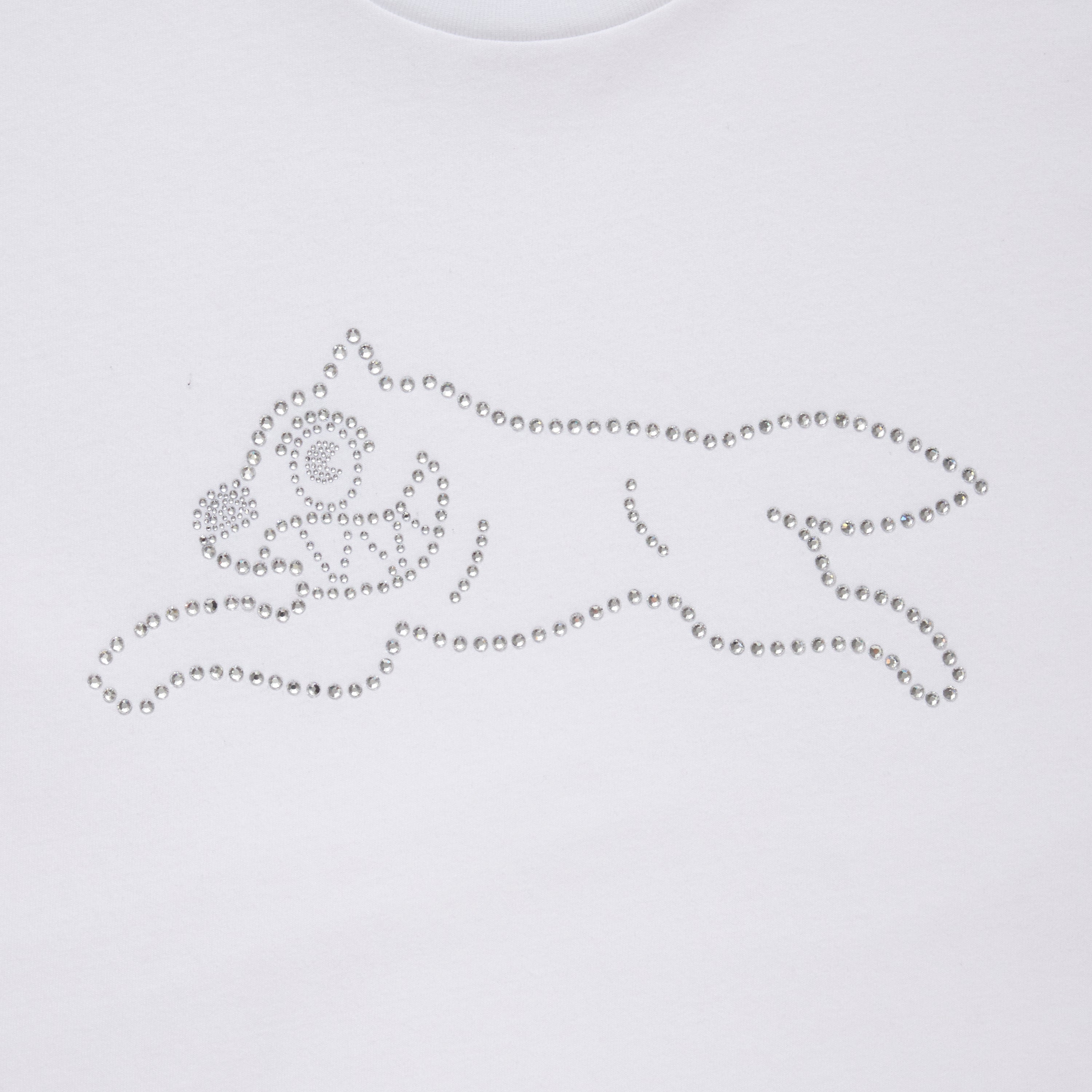 画像をギャラリービューアに読み込む, Rhinestone Cotton T-shirt_Running Dog