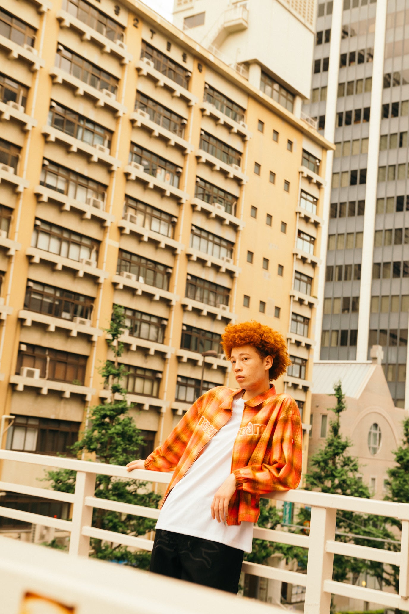 画像をギャラリービューアに読み込む, APPLIQUE LOGO FLANNEL CHECK ZIP UP SHIRT