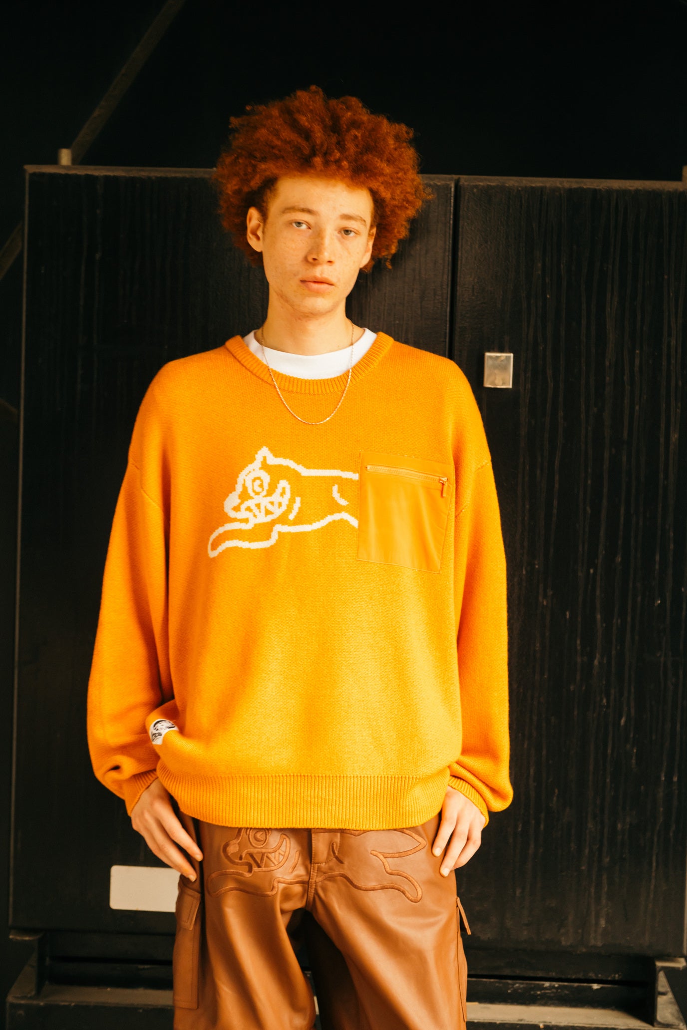 画像をギャラリービューアに読み込む, NYLON POCKET KNIT SWEATER