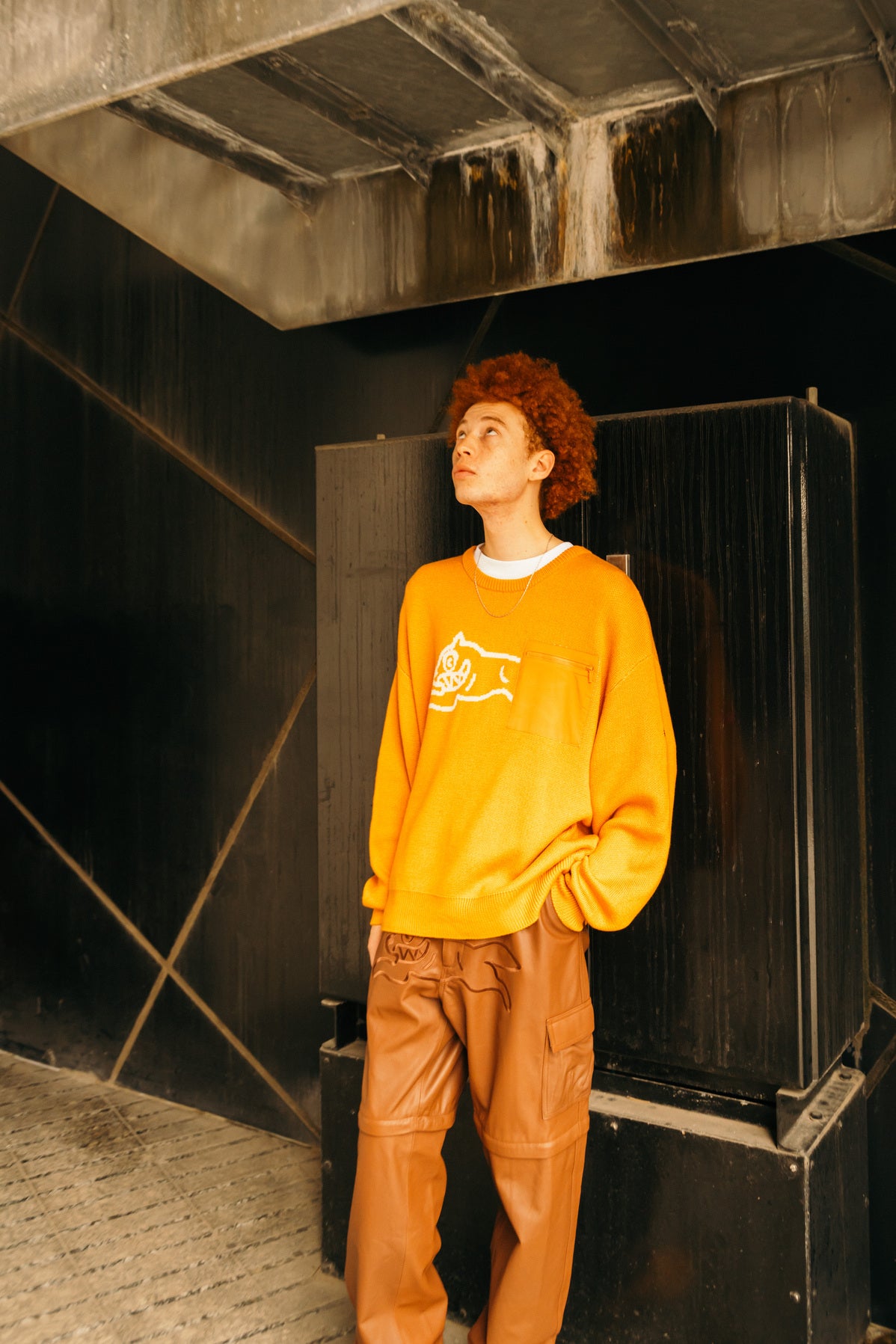 画像をギャラリービューアに読み込む, NYLON POCKET KNIT SWEATER