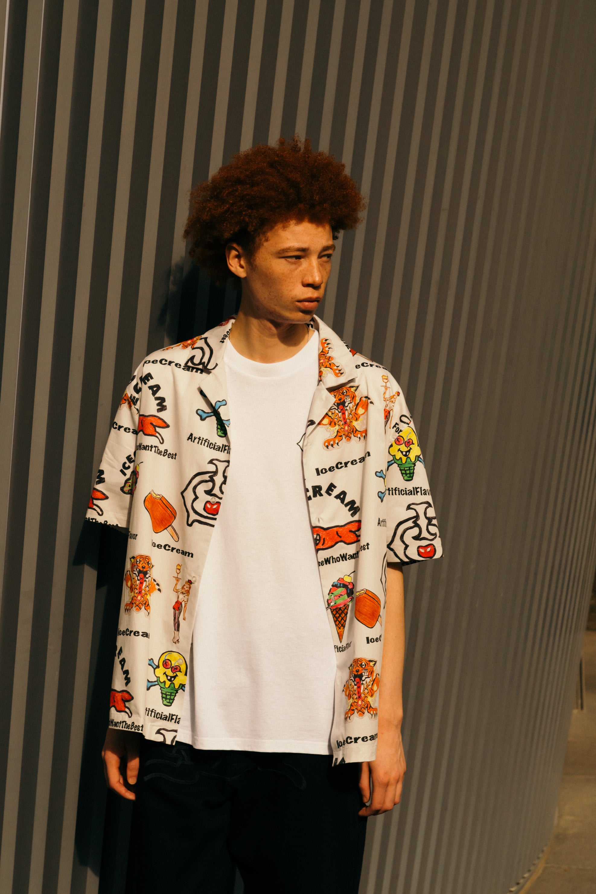 画像をギャラリービューアに読み込む, OPEN COLLAR S/S SHIRT