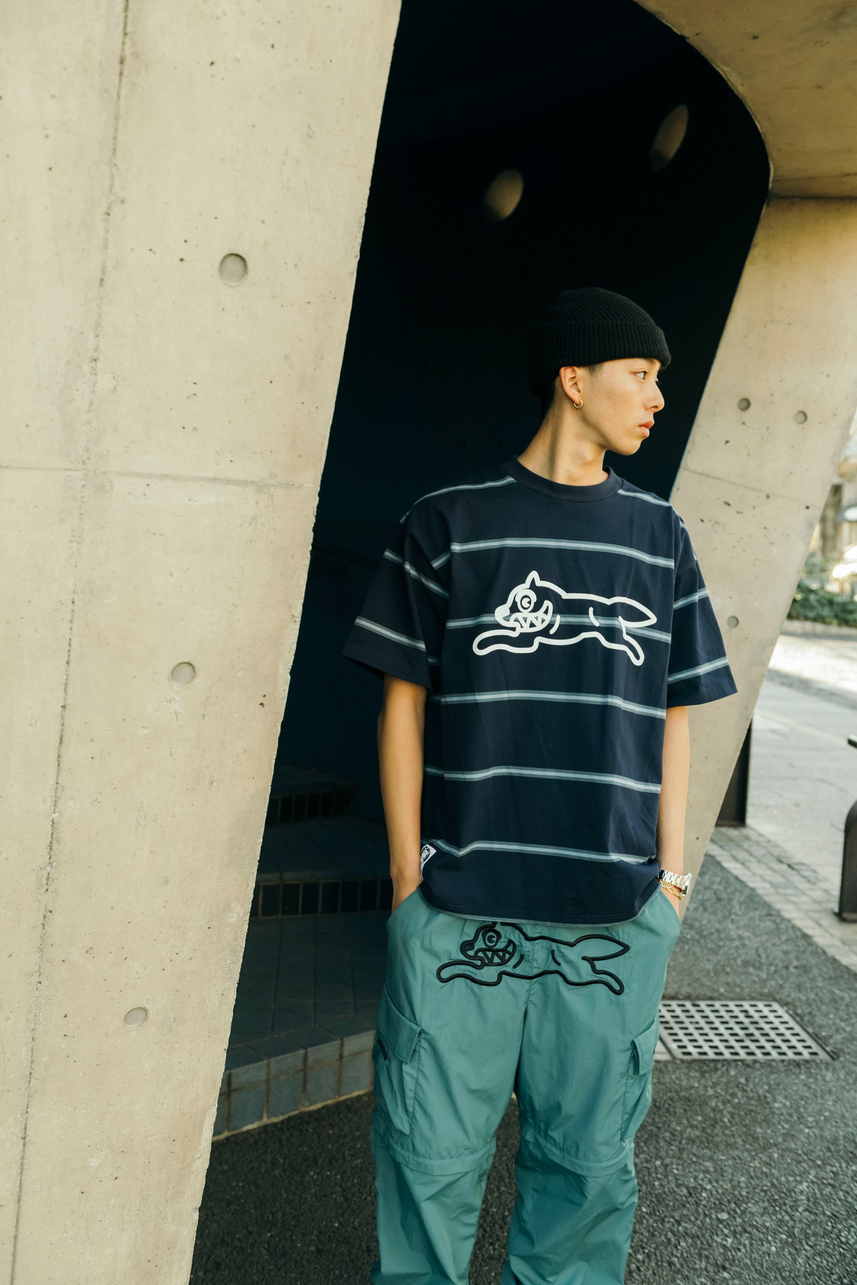 画像をギャラリービューアに読み込む, Cotton Border T-shirt