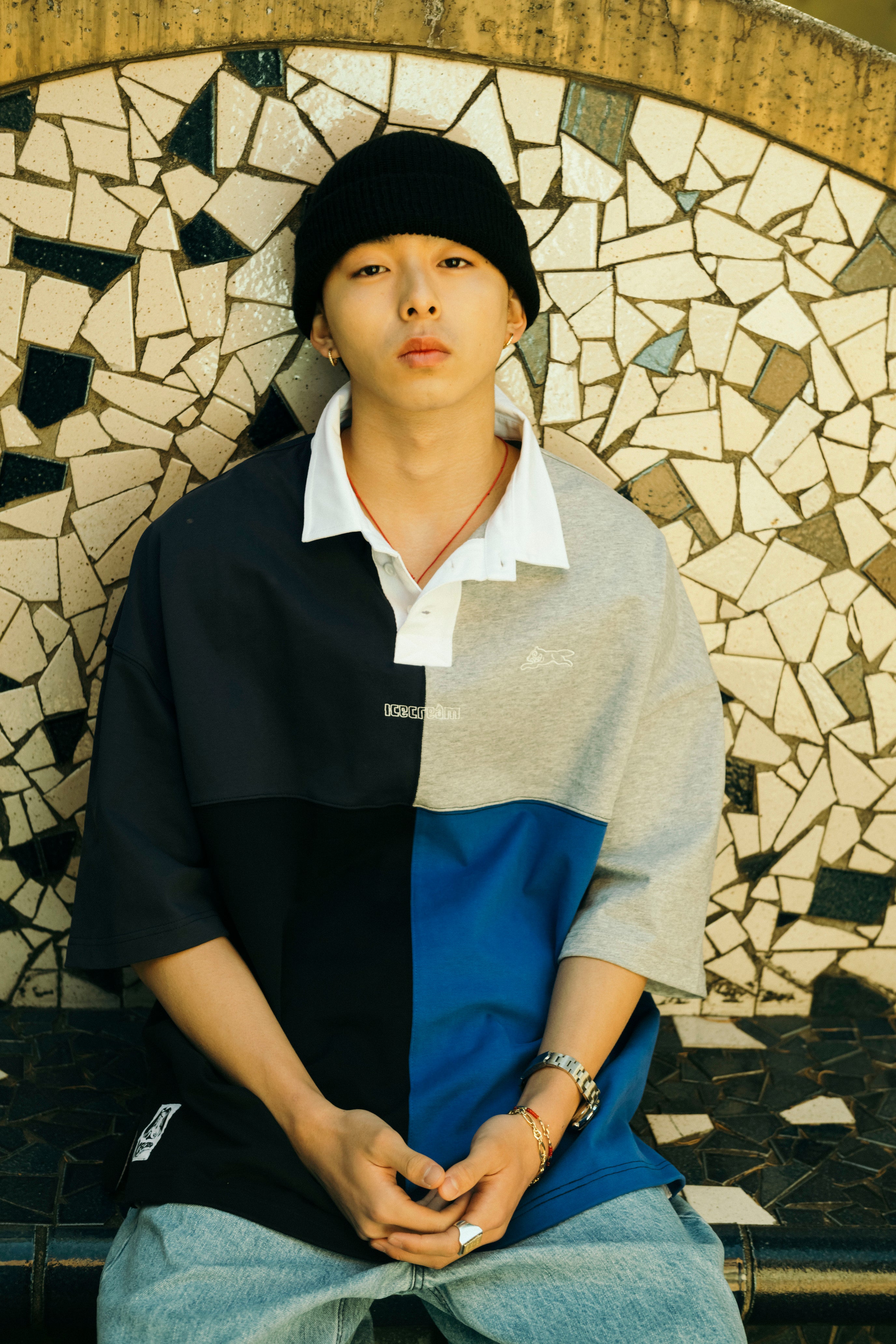 画像をギャラリービューアに読み込む, Oversize Embroidery Logo Crazy Rugby Shirt