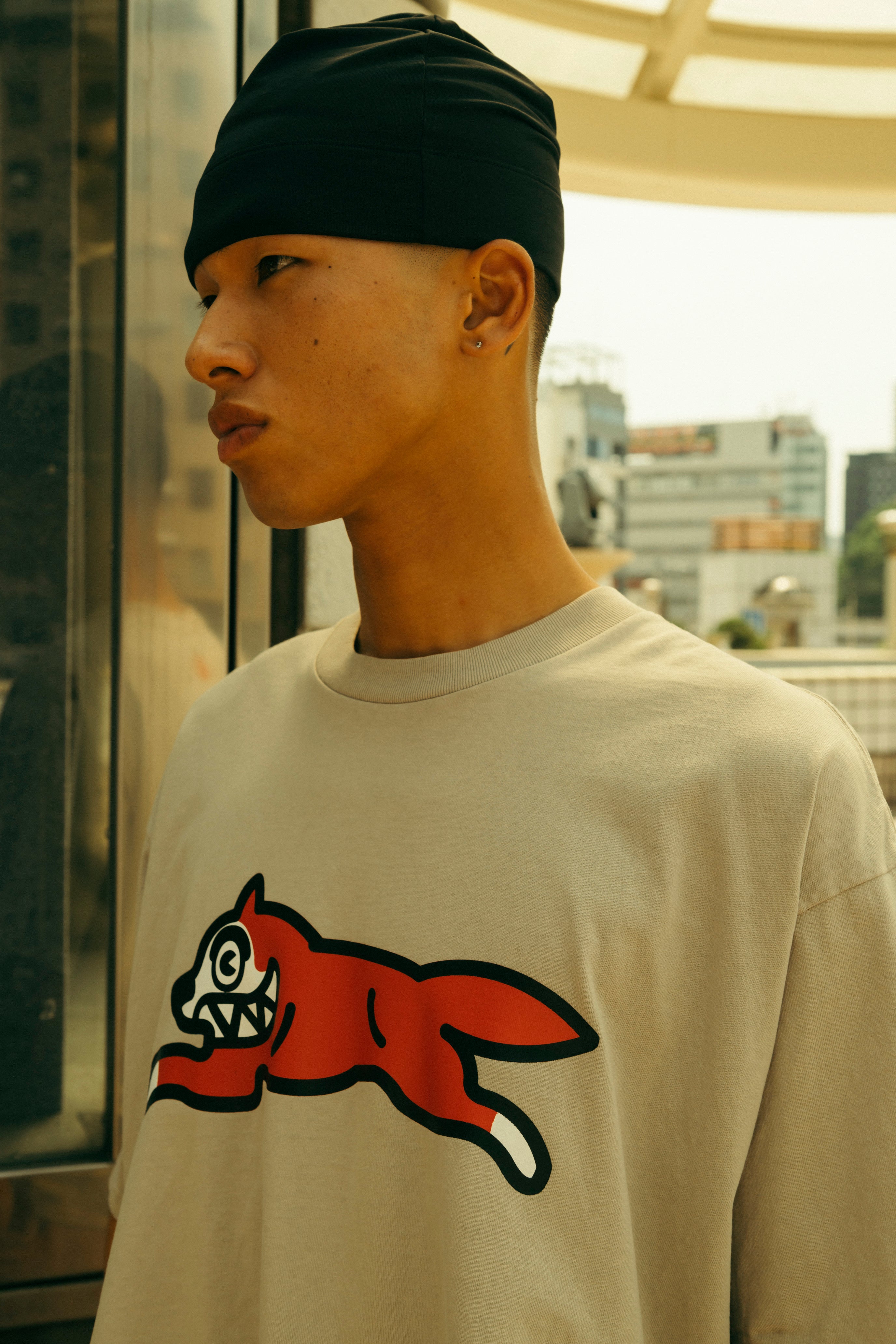 画像をギャラリービューアに読み込む, Applique Logo Cotton T-shirt_Icecream