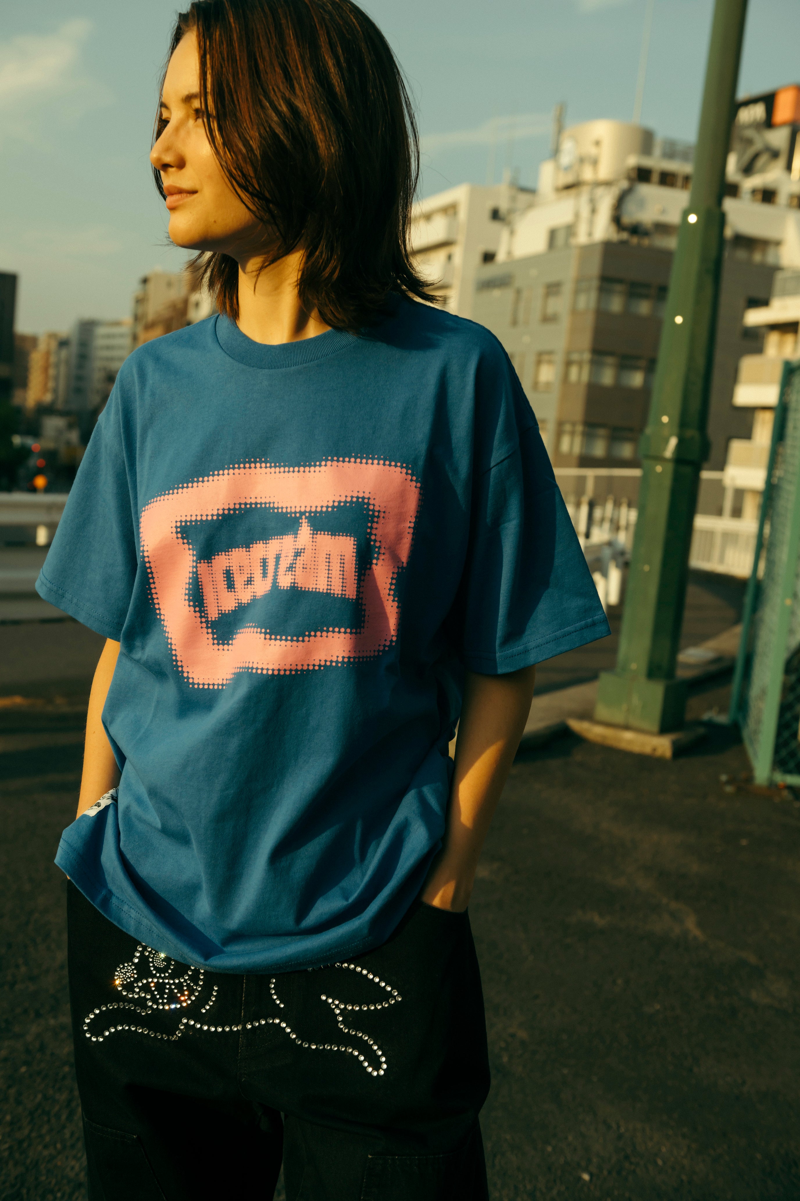 画像をギャラリービューアに読み込む, Cotton T-shirt_Color Haletone Logo LOGO