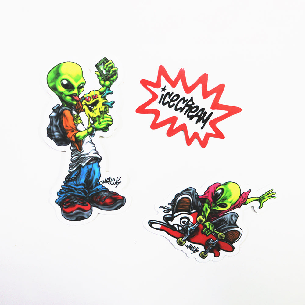 Load image into Gallery viewer, ICECREAM x WRECK STICKER 6SET