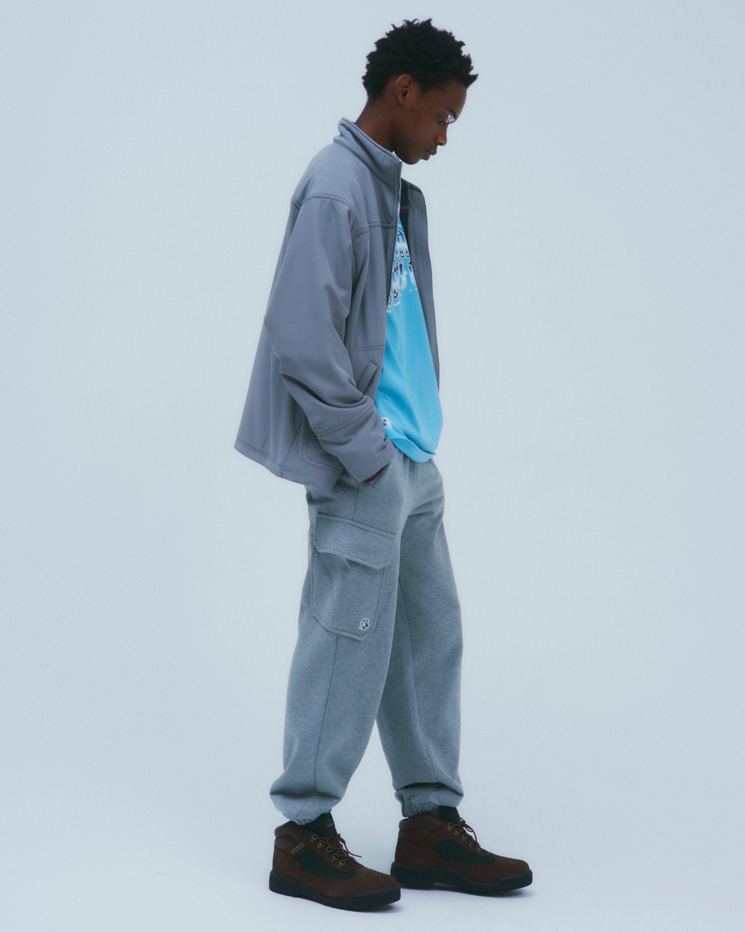 画像をギャラリービューアに読み込む, EMBROIDERED LOGO SWEAT CARGO PANTS
