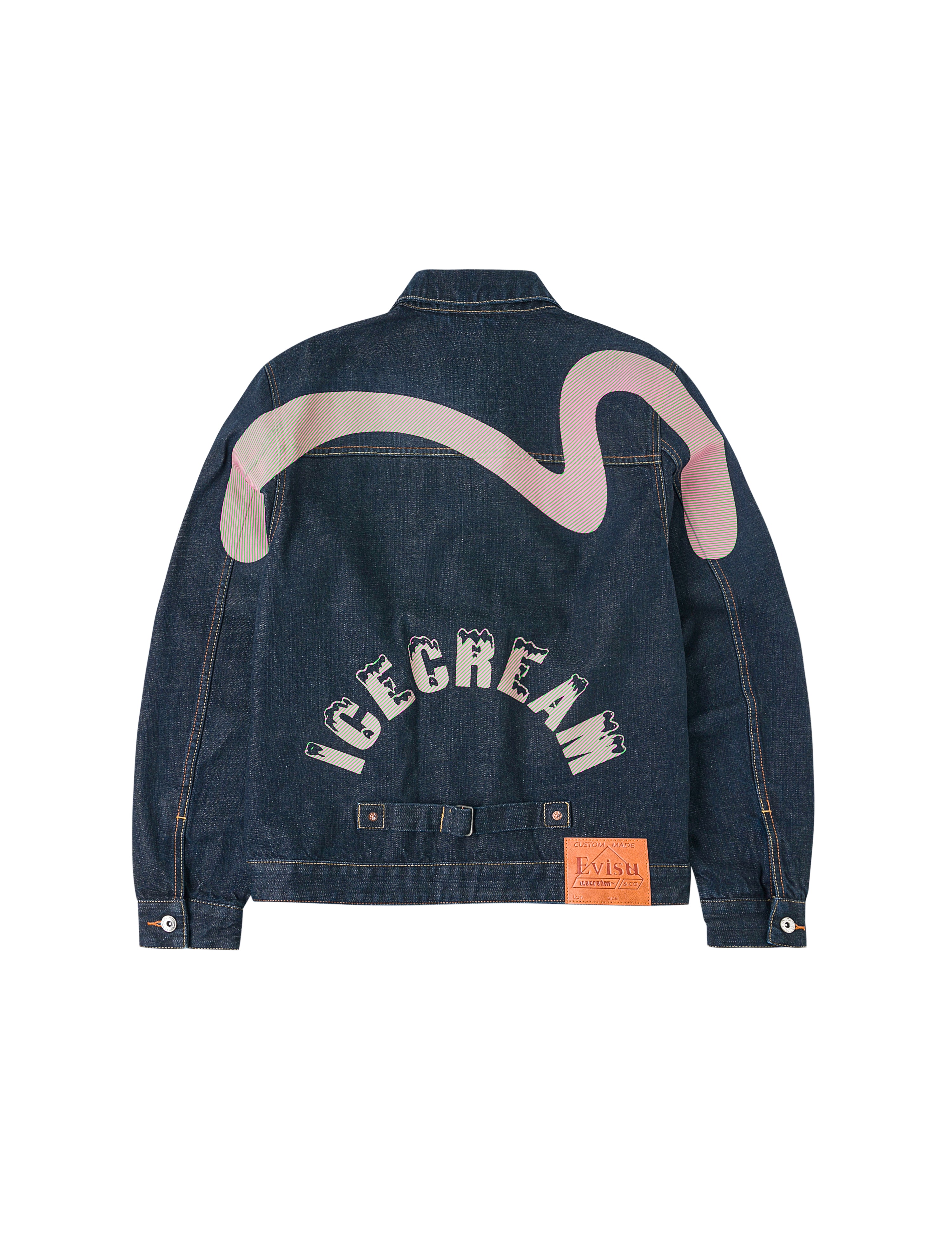 Load image into Gallery viewer, EVISU X ICECREAM_SEAGULL PRINT &amp; EMB. DENIM JACKET
