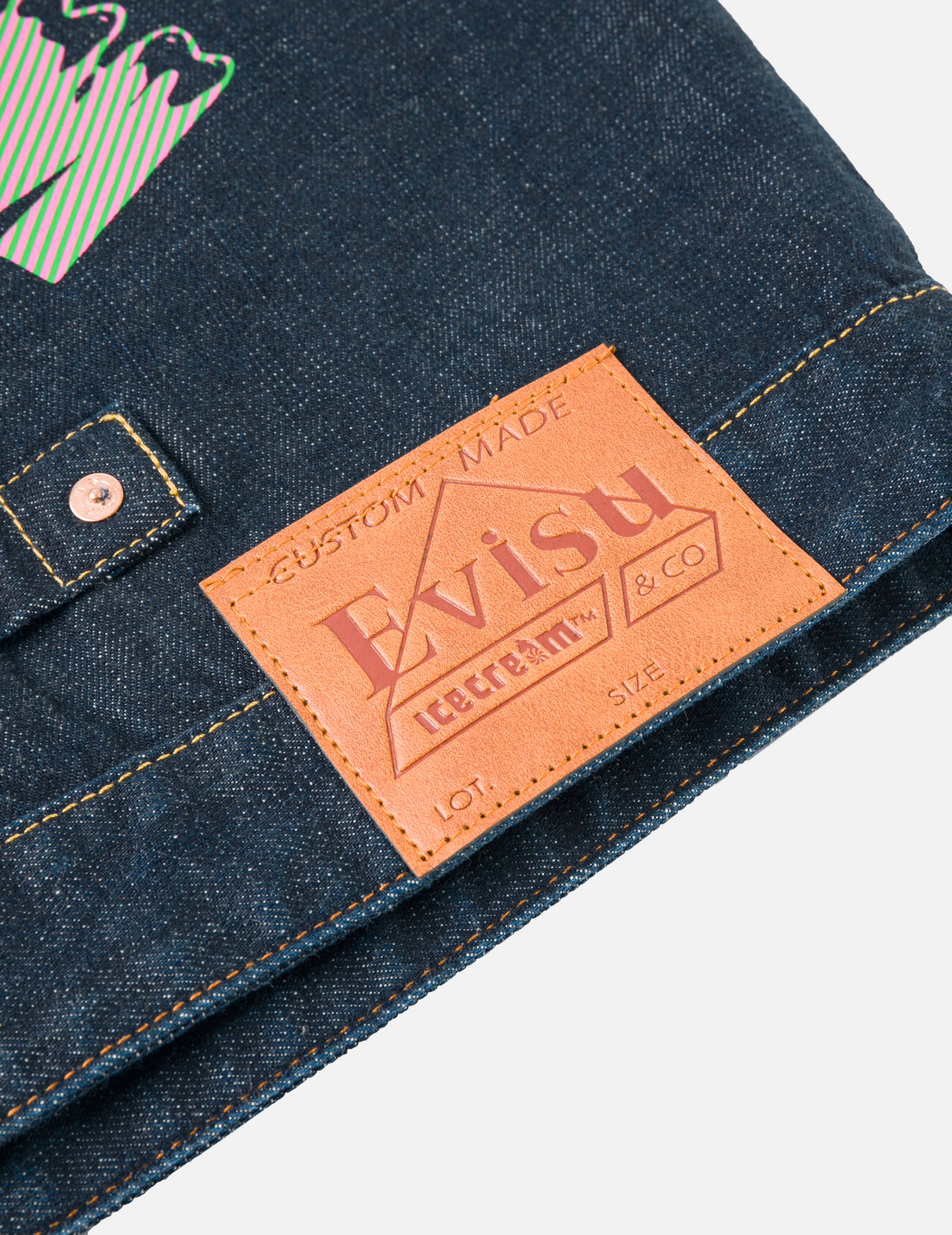 Load image into Gallery viewer, EVISU X ICECREAM_SEAGULL PRINT &amp; EMB. DENIM JACKET
