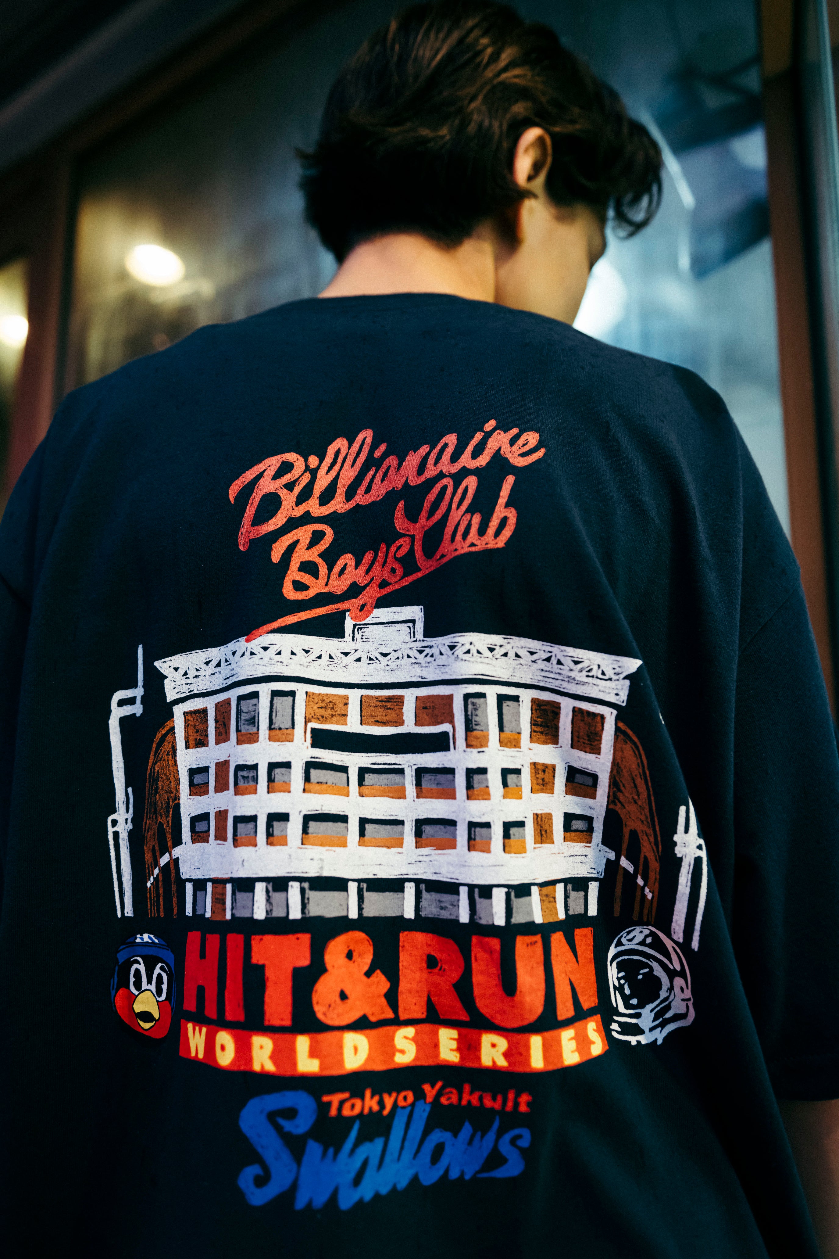 画像をギャラリービューアに読み込む, BILLIONAIRE BOYS CLUB xTOKYO YAKULT SWALLOWS  COTTON T-SHIRT#1
