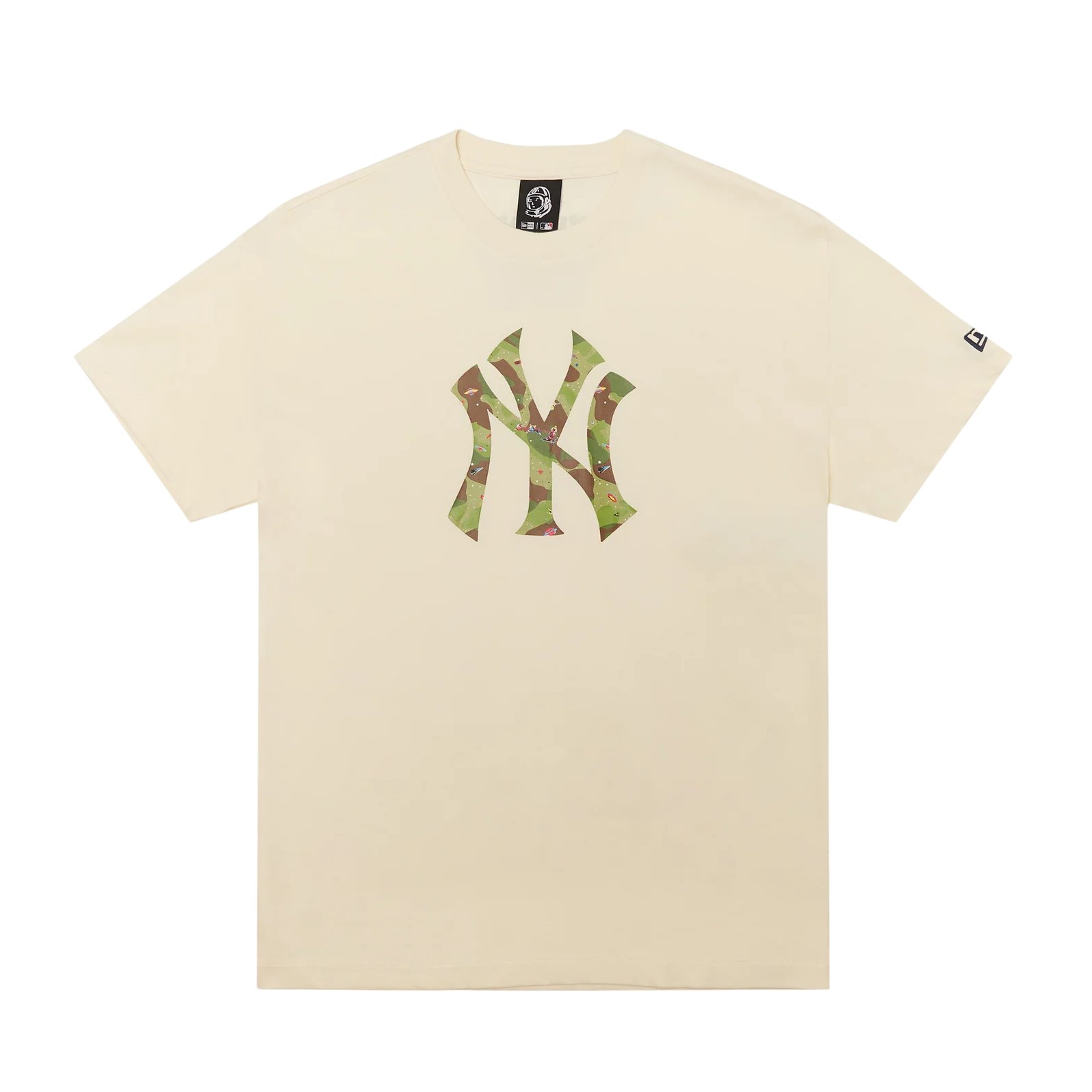 Load image into Gallery viewer, BILLIONAIRE BOYS CLUB × NEW YORK YANKEES NY YANKEES SPACE CAMO LOGO TEE
