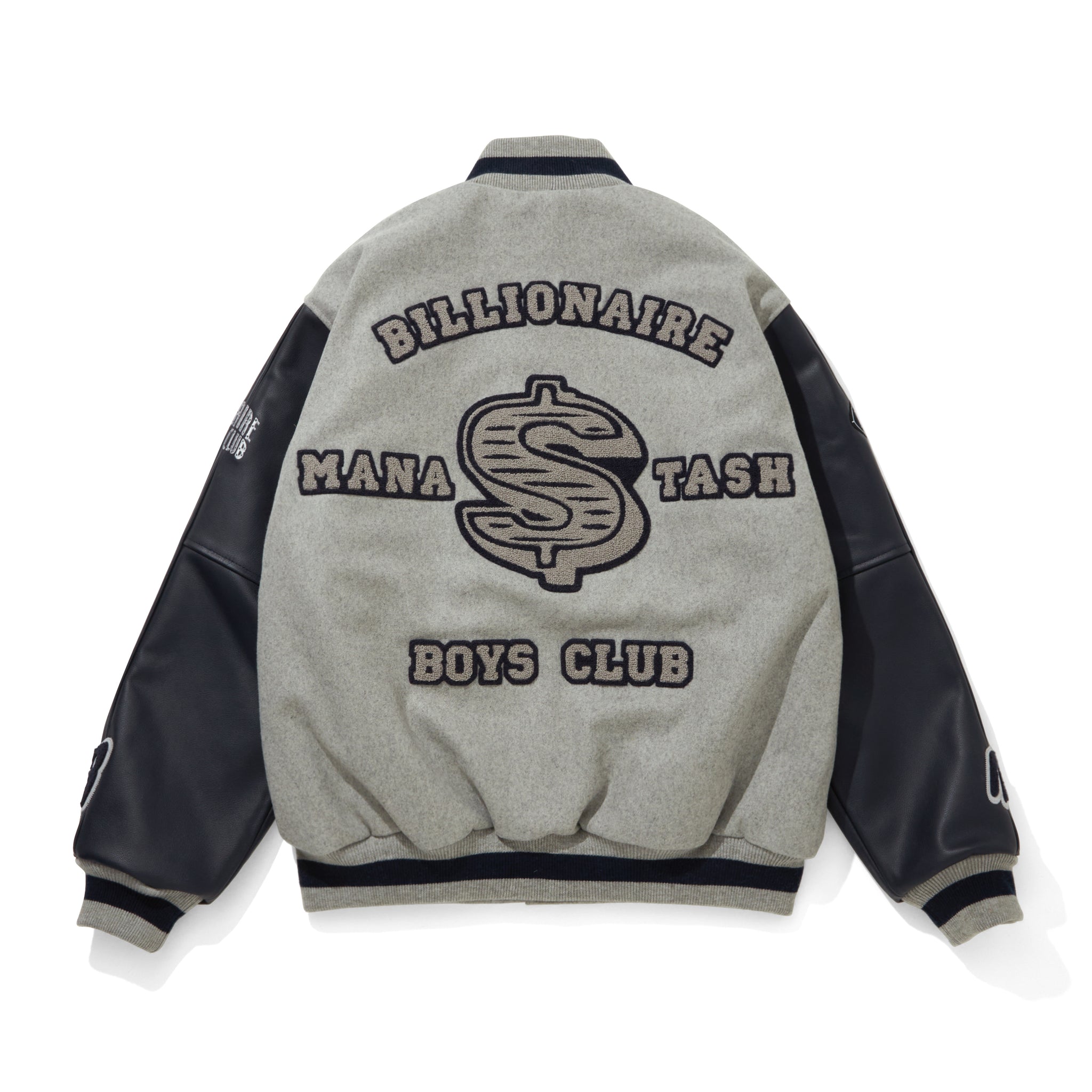 Billionire Boys Club X Manastash Leather Sleeve Varsity Jacket