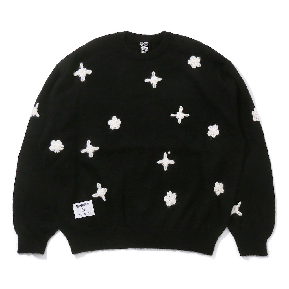 EMBROIDERED LOGO MOHAIR SWEATER STARFIELD-