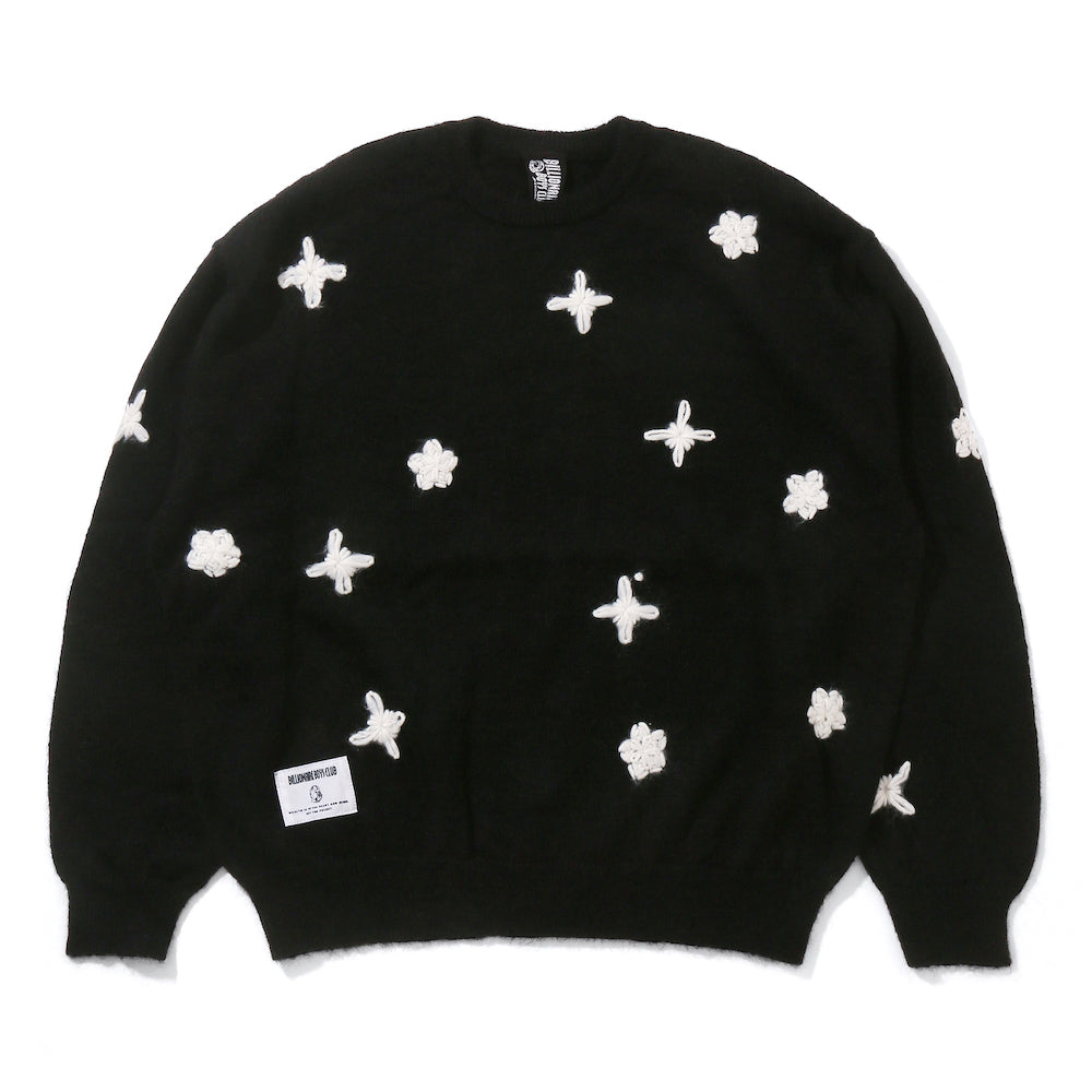 EMBROIDERED LOGO MOHAIR SWEATER STARFIELD