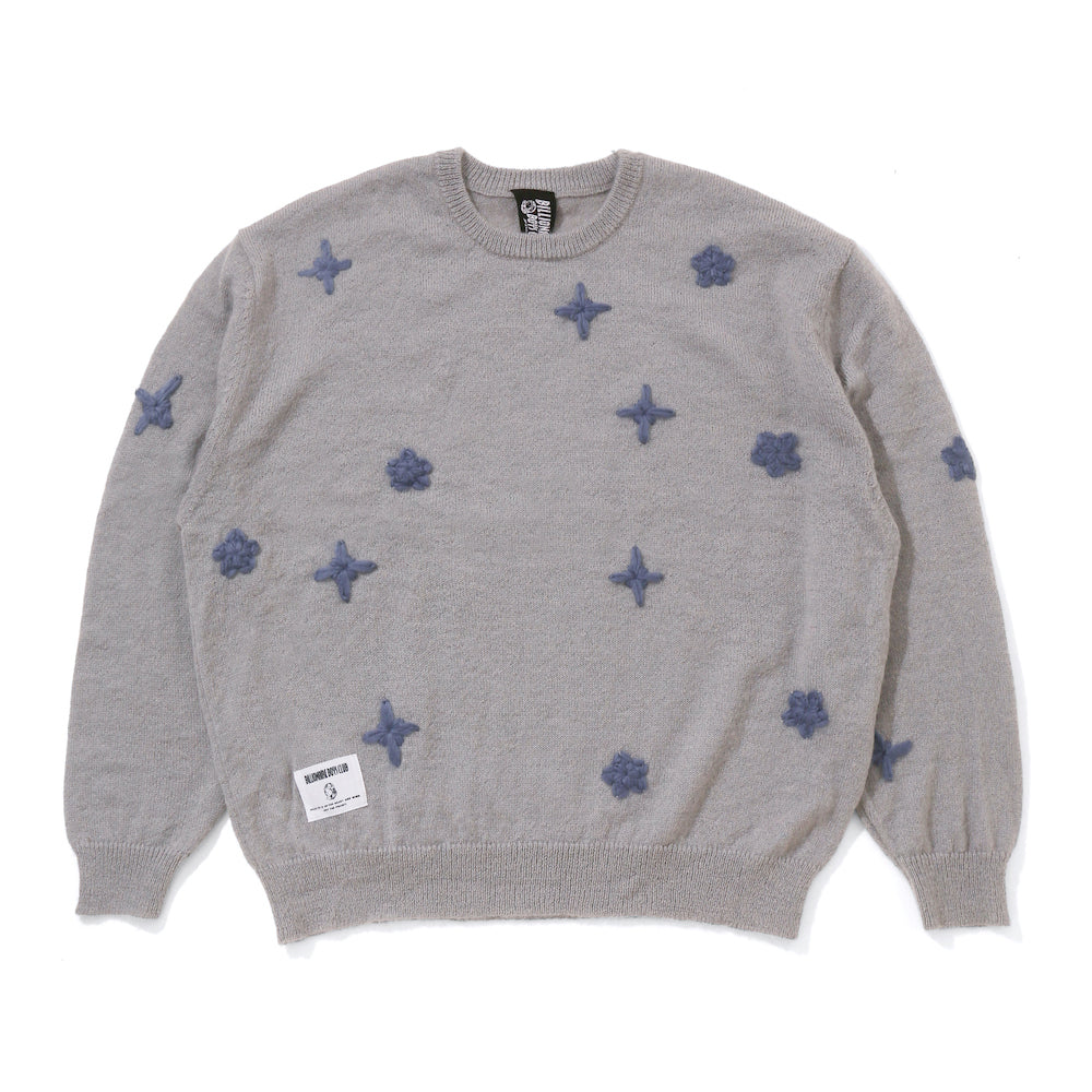 EMBROIDERED LOGO MOHAIR SWEATER STARFIELD
