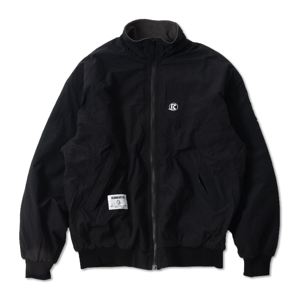 EMBROIDERED LOGO FLEECE LINED NYLON JACKET