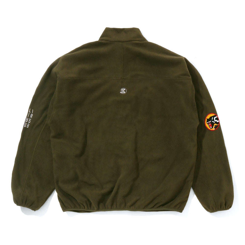Load image into Gallery viewer, EMBROIDERED LOGO HALE ZIP FLEECE BLOUSON
