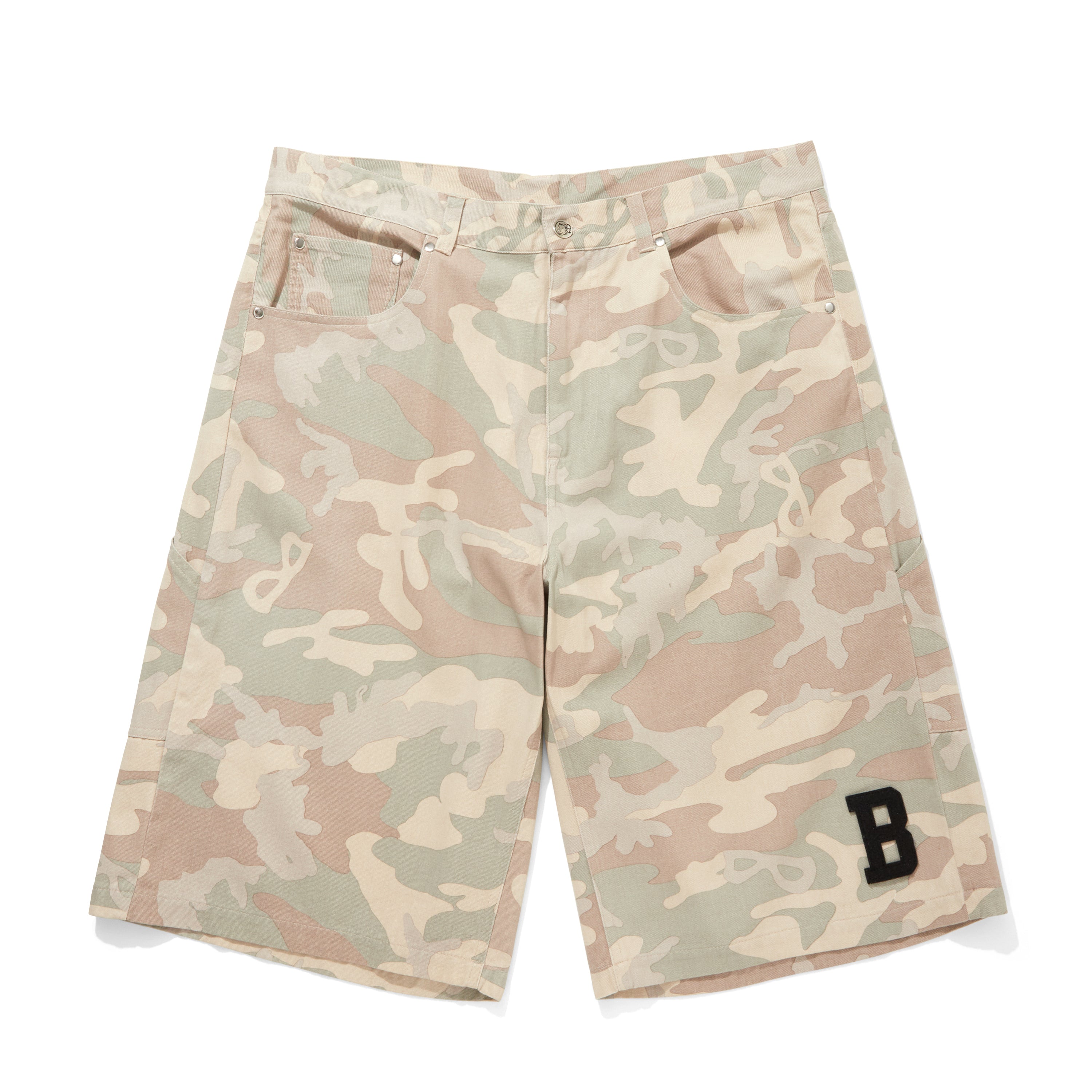 Load image into Gallery viewer, FELT LOGO WASHED COTTON BAGGY SHORTS
