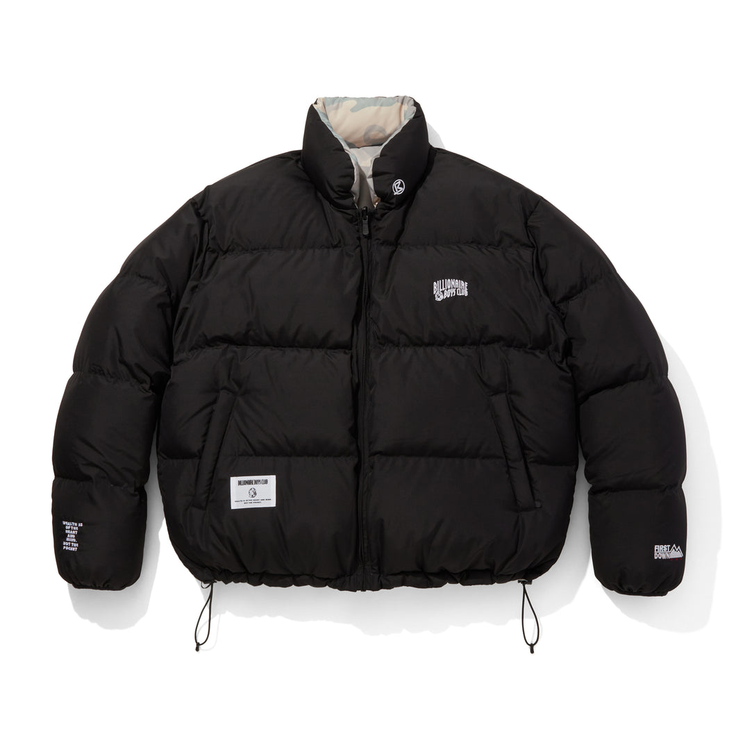 BILLIONAIRE BOYS CLUB x FIRST DOWN REVERSIBLE DOWN JACKET FUR/MICROFT®/CAMOUFLAGE