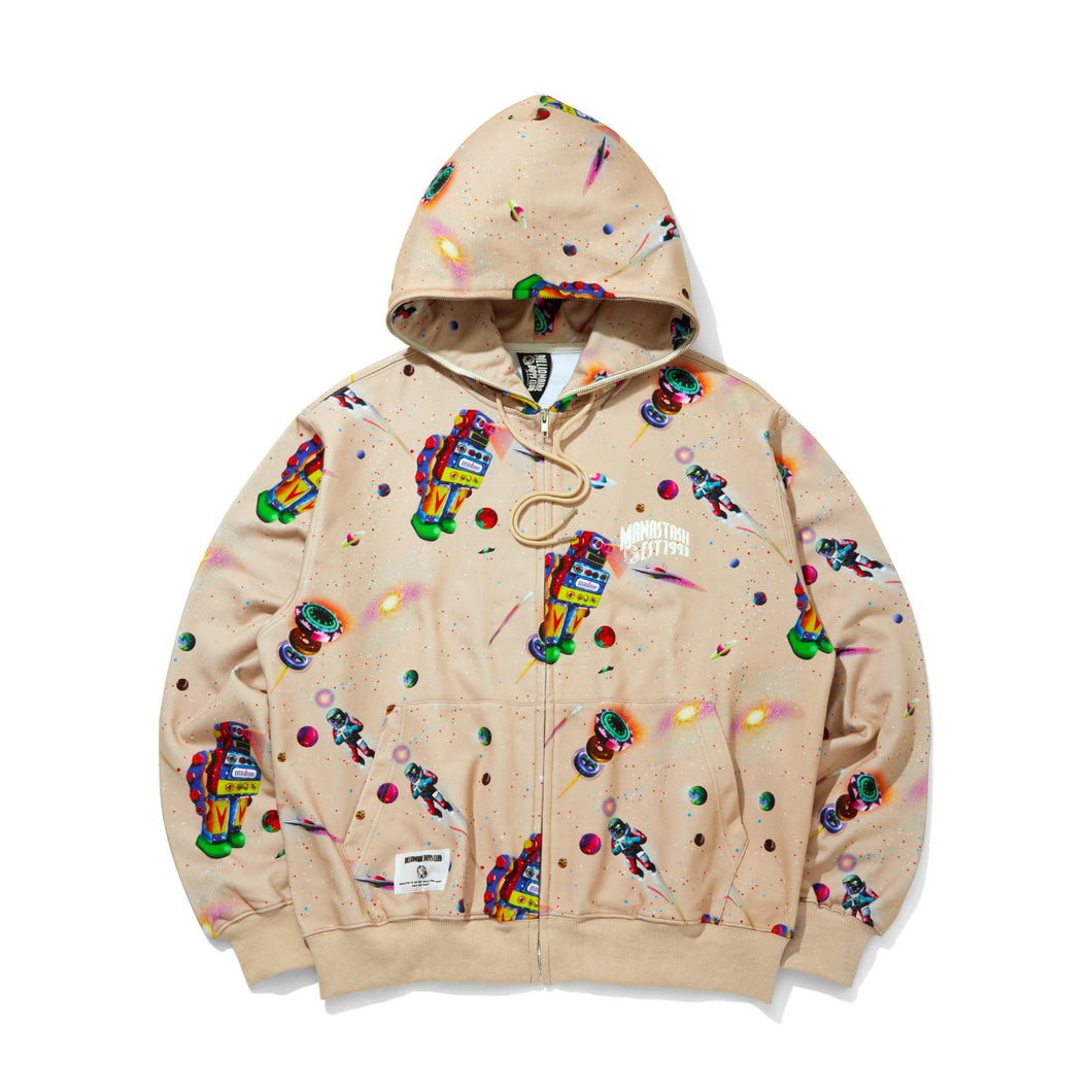 BILLIONAIRE BOYS CLUB x MANASTASH_COTTON FULL ZIP HOODIE_REAL SPACE